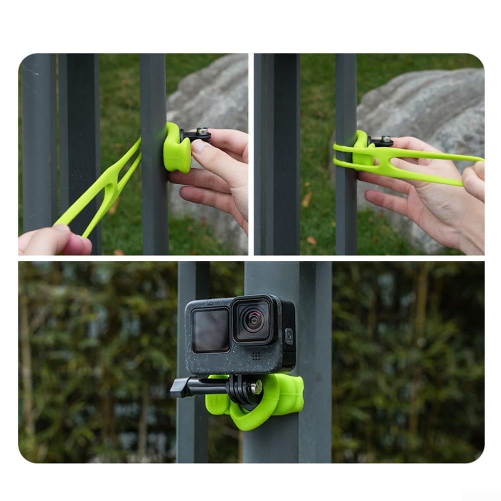 QOXEZY TELESIN Elastic Strap for GoPro - Adjustable & Durable Camera Mount for Action Cameras (Compatible with GoPro Hero 11/10/9/8/7/6/5) - Perfect for Hiking, Cycling, Surfing & Outdoor Adventures