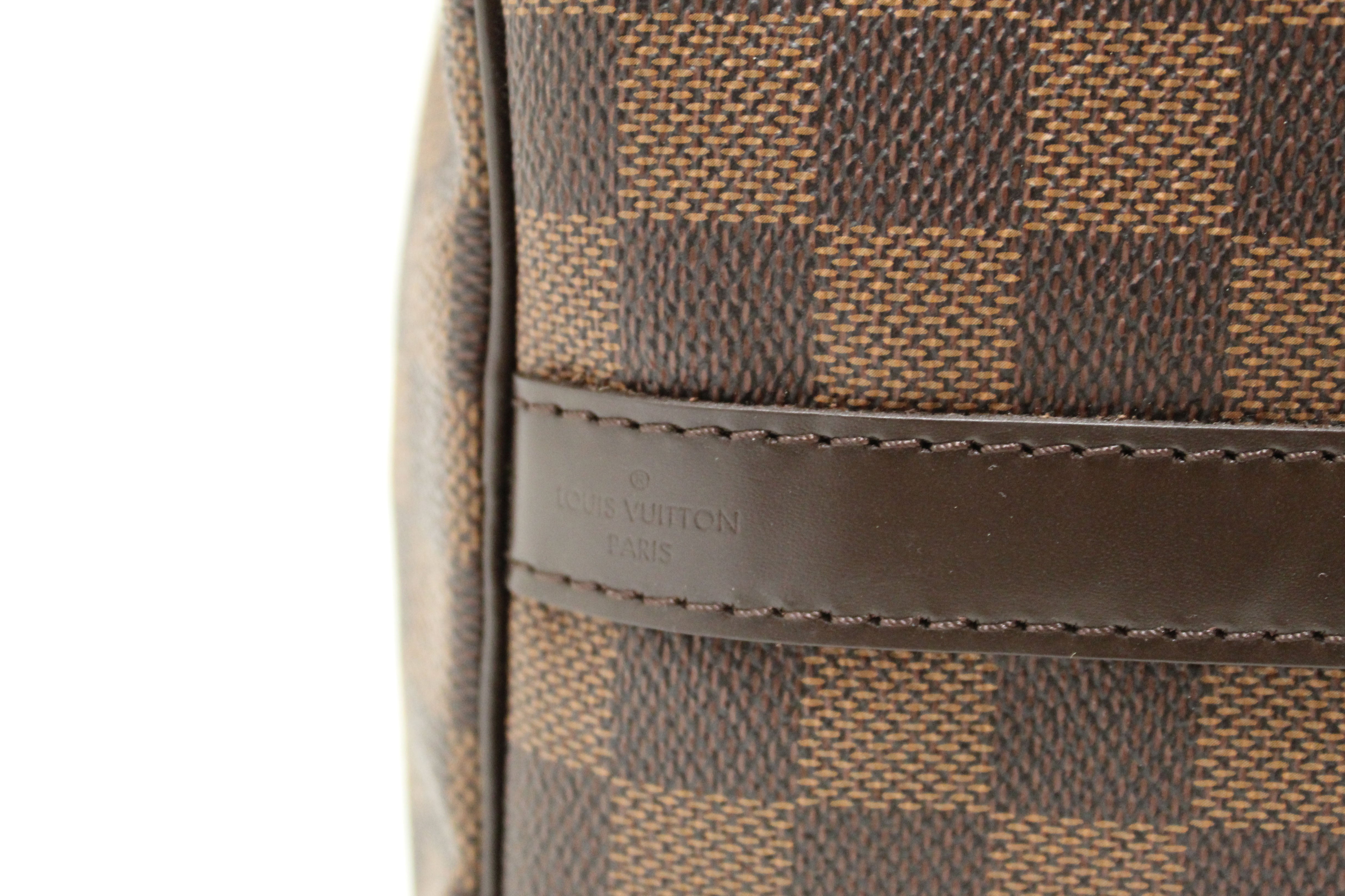 Authentic Louis Vuitton Damier Ebene Speedy 35 Bandouliere Crossbody Bag - Luxury Handbag for Women, Travel & Everyday Use