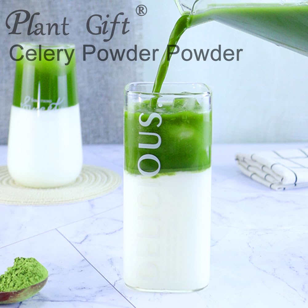 100% Natural Pure Celery Powder 100g/3.52oz - Organic Celery Juice Powder for Smoothies, Shakes, Baking, Drinks & Tea | Green Superfood Powder, Powdered Greens Supplement | No Preservatives, Vegan Friendly | Perfect for Healthy Juices, Detox Drinks & Cooking Recipes