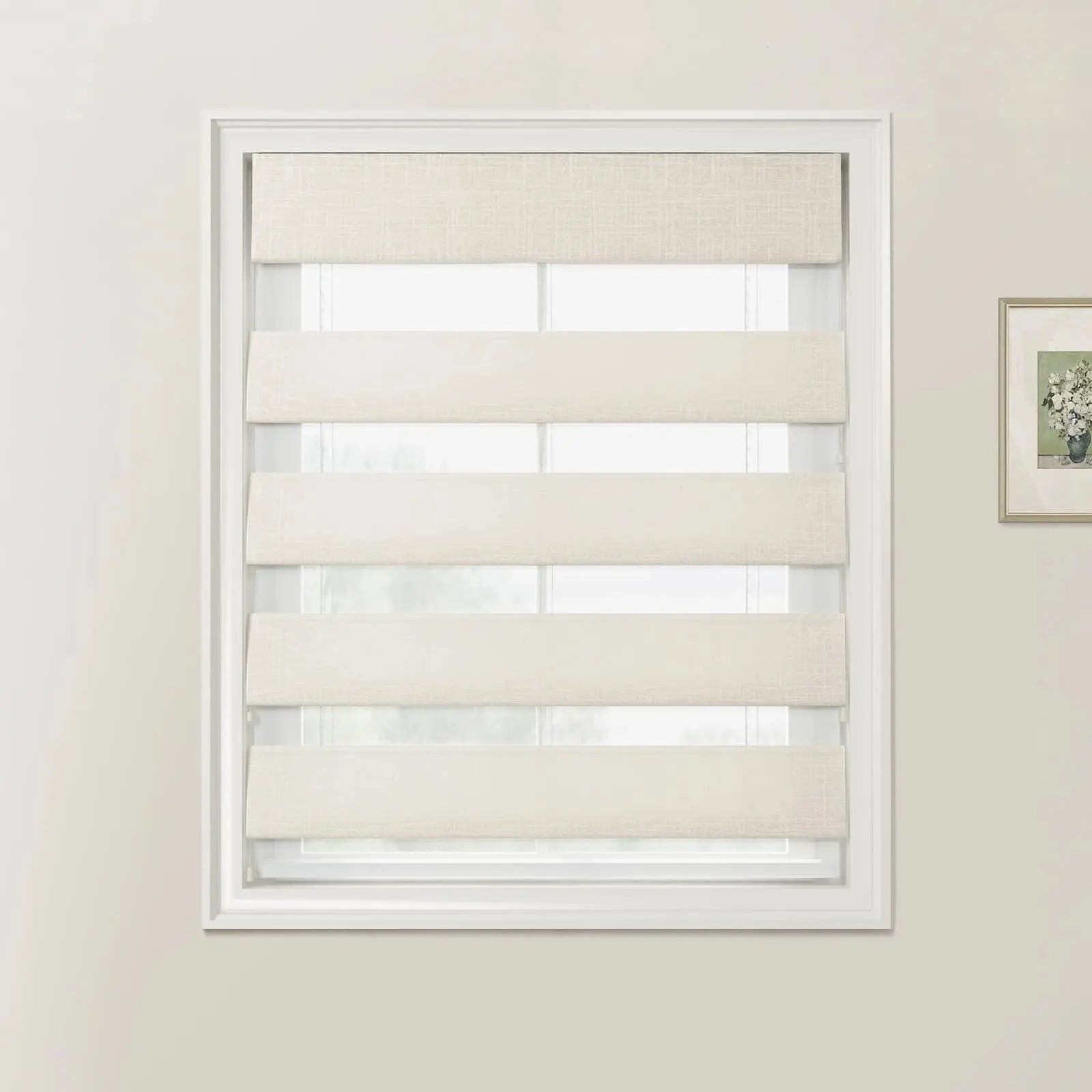 Custom Zebra Roman Blind Cord Lift - Blackout Window Shades for Home & Office - Easy Installation & Light Control