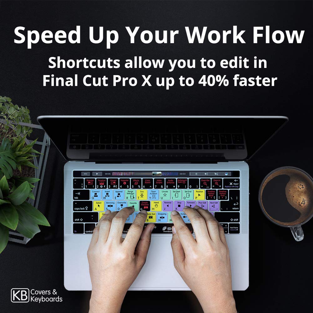 Final Cut Pro X Keyboard Cover for MacBook, MacBook Air & MacBook Pro - FCPX-M-CC-2 - Protective Silicone Skin for Video Editing & Content Creation
