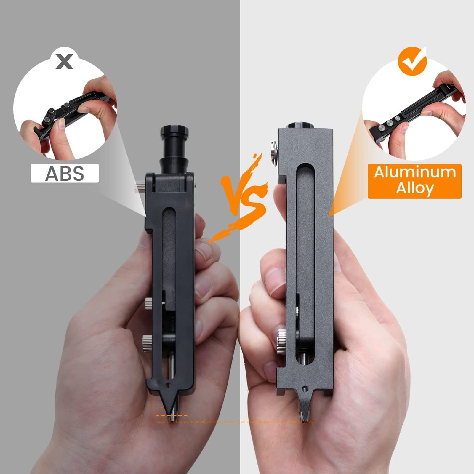 Upgraded Multi-Function Scribing Tool - Aluminum Alloy Construction Pencil for Woodworking, DIY Projects & Metal Marking | Deep Hole Scriber, Line Maker & Precision Measuring Tool | Perfect for Carpentry, Metalworking & Home Improvement