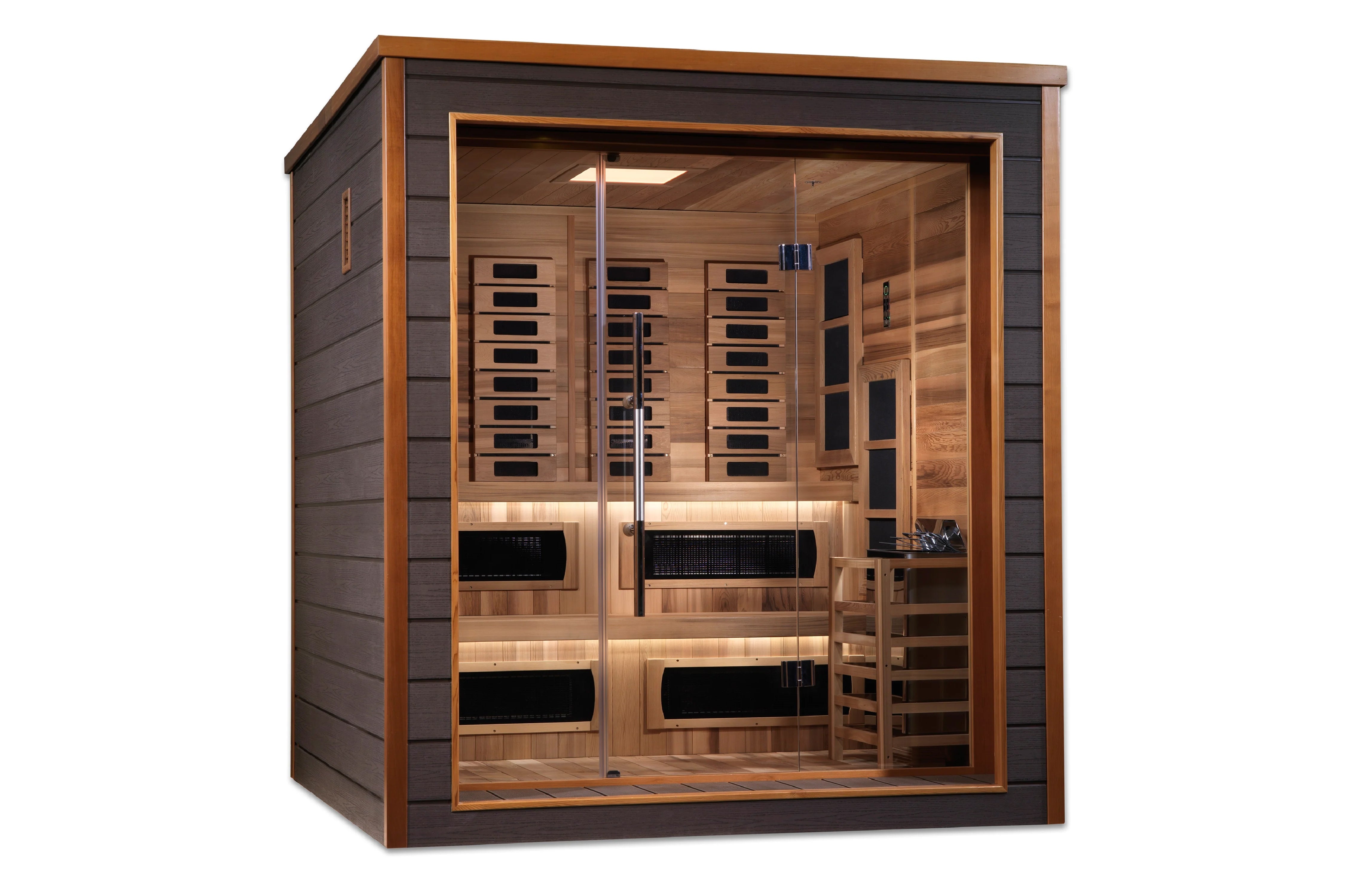 Golden Designs Karlstad 6-Person Infrared Sauna for Indoor & Outdoor Use - Full Spectrum Heat Therapy for Relaxation, Detox & Muscle Recovery