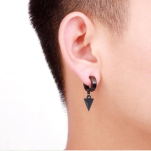 1 Pair 50 Styles Unisex Black Stainless Steel Barbell Earrings for Women & Men - Punk Gothic Body Jewelry for Cartilage, Helix, Nose Piercing - Perfect for Concerts, Parties & Alternative Fashion