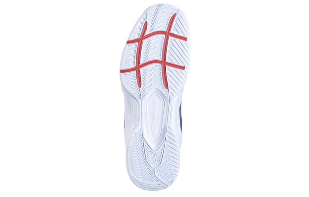 Babolat SFX3 All Court Men's Tennis Shoes - White/Blue | Lightweight & Durable for Indoor/Outdoor Play