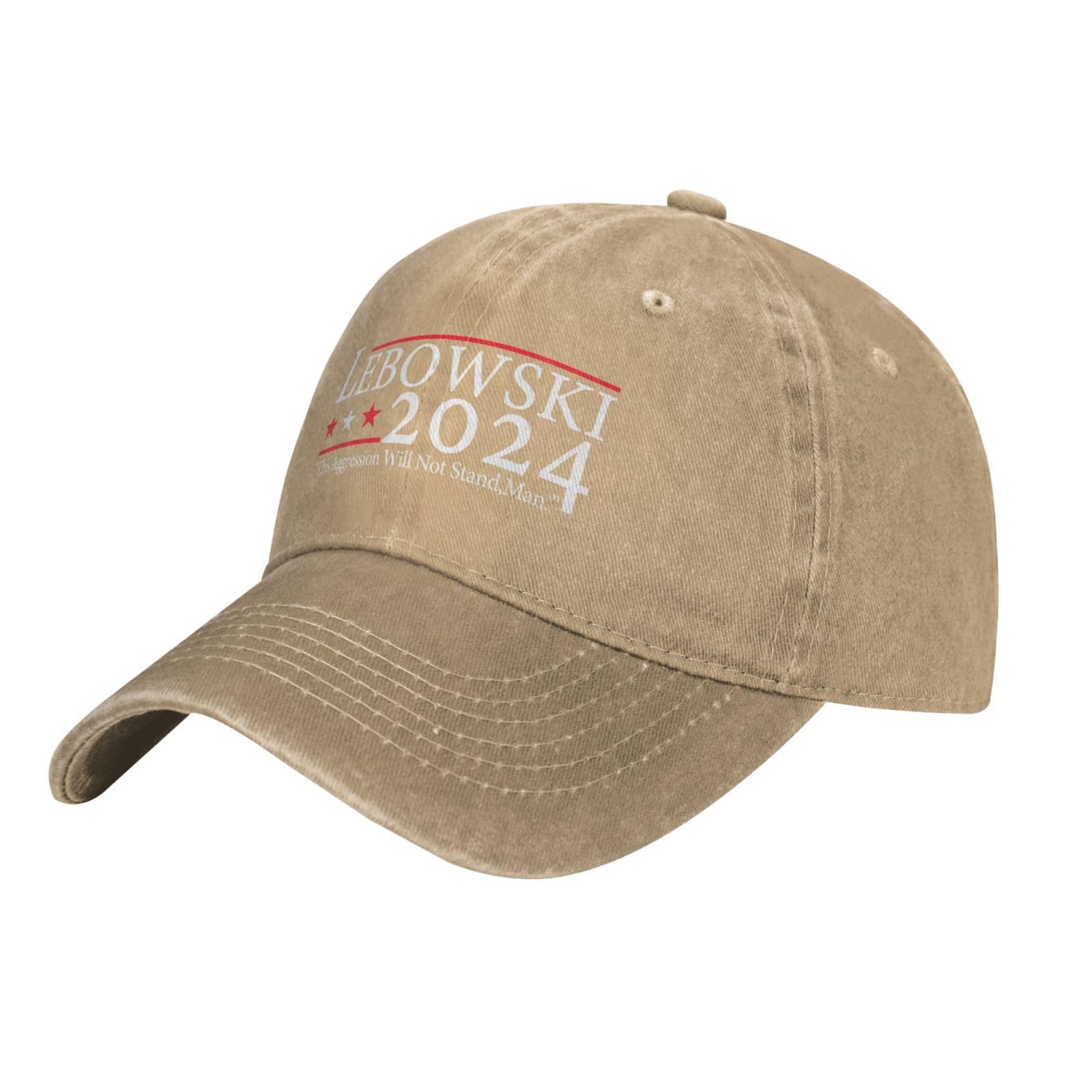 Lebowski 2024 Election Baseball Cap - 'This Aggression Will Not Stand' Political Hat for Men - Perfect for Campaign Rallies, Voting Days & Political Satire Events