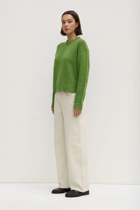 Beau Tarragon Merino Knit Sweater for Women - Soft & Warm Wool Pullover - Perfect for Fall & Winter Outfits, Office Wear & Casual Style