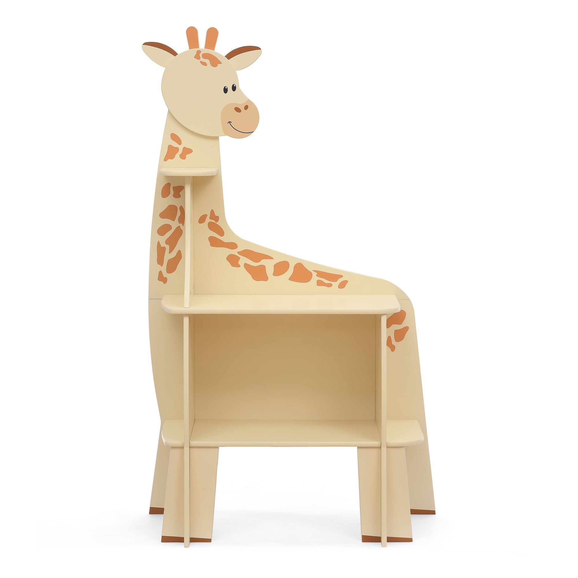 Giraffe Bookcase for Kids - Wooden Animal Bookshelf for Nursery, Playroom & Bedroom - Fun & Functional Storage Solution for Books & Toys