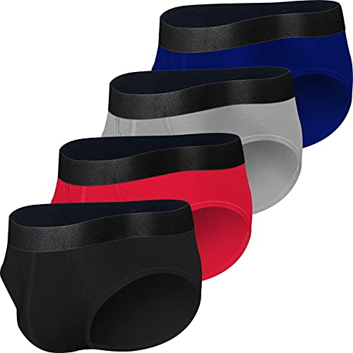 Men's Bamboo Rayon Underwear Briefs - Soft Breathable U Pouch Multipack for Daily Comfort