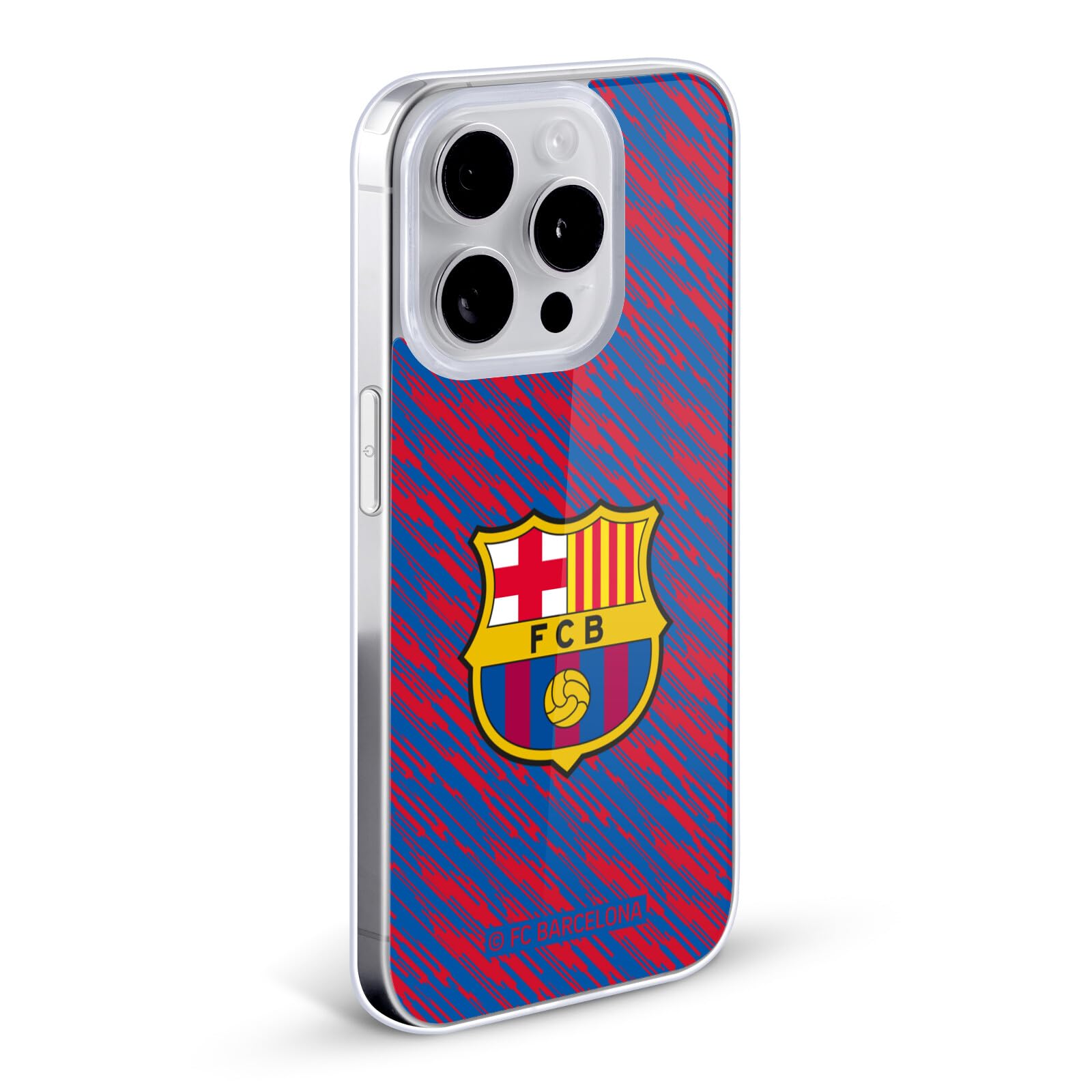 Official FC Barcelona Glitch Crest iPhone 13 Pro Max Case - Soft Gel Phone Cover with Licensed Team Design - Perfect for Soccer Fans, Game Days & Showcasing Team Pride