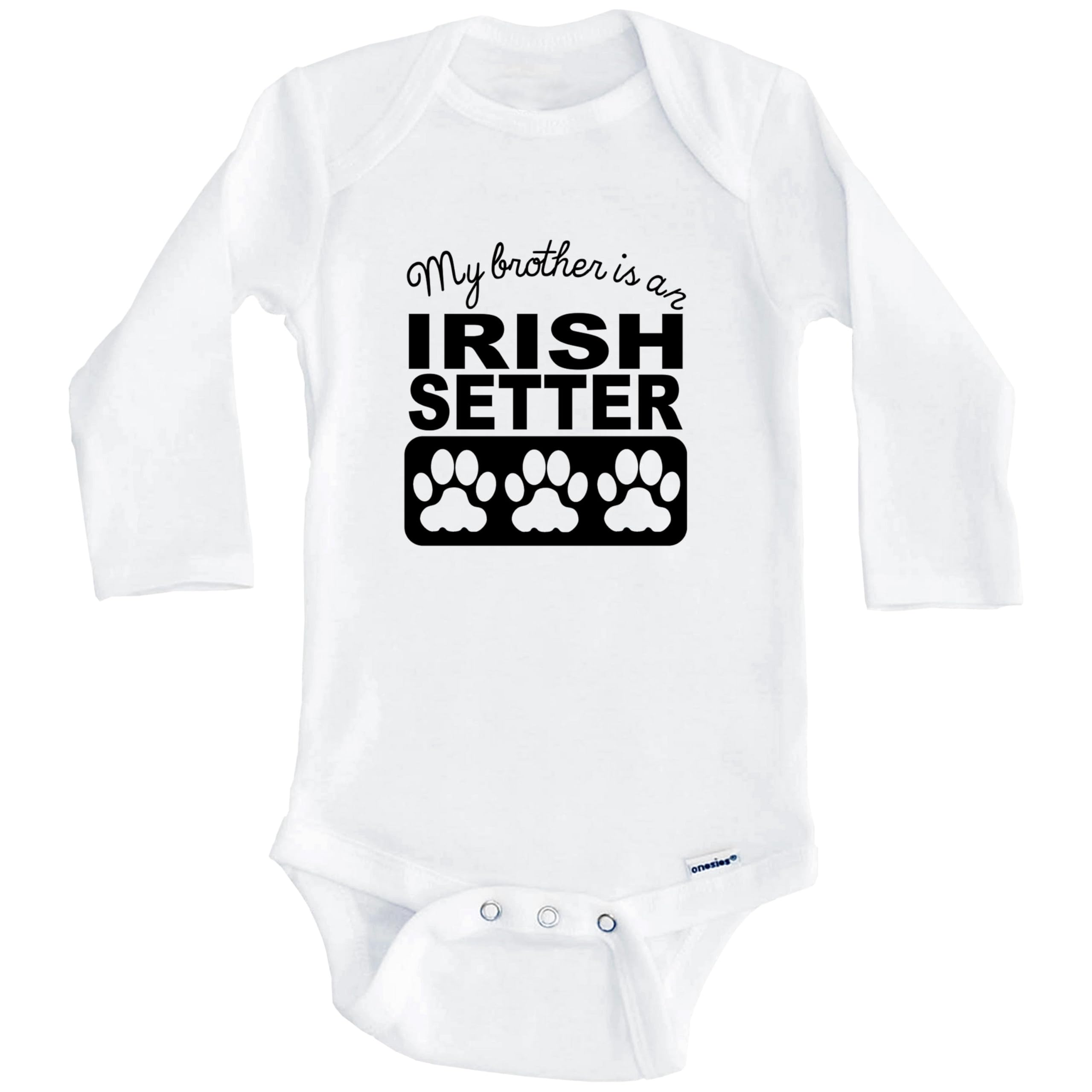 My Brother is an Irish Setter Baby Bodysuit - Long Sleeve One-Piece Outfit for Infants | Perfect for Family Photos, Playdates & Special Occasions