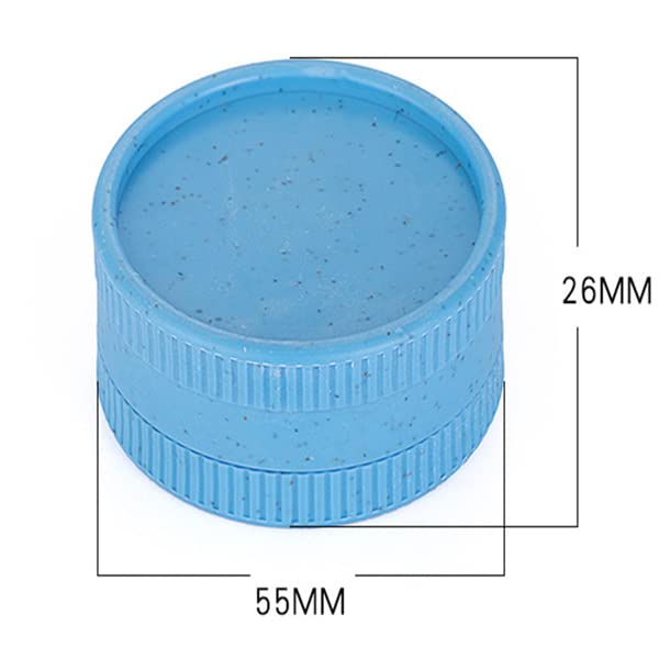 6 Pcs 2.2 Inch Plastic Herb Grinders - Portable Manual Spice Crusher for Kitchen, Travel & Camping (6 Color Options)