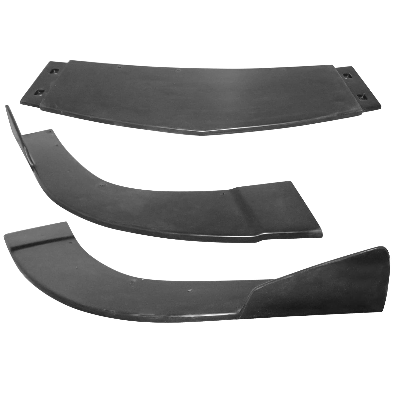 FREEMOTOR802 3PCS Front Bumper Lip Spoiler for 2011-2014 Chrysler 200 - PU Polyurethane Unpainted Black Body Splitter (IKON Style) - Enhances Aerodynamics & Sporty Look for Street Racing & Car Shows