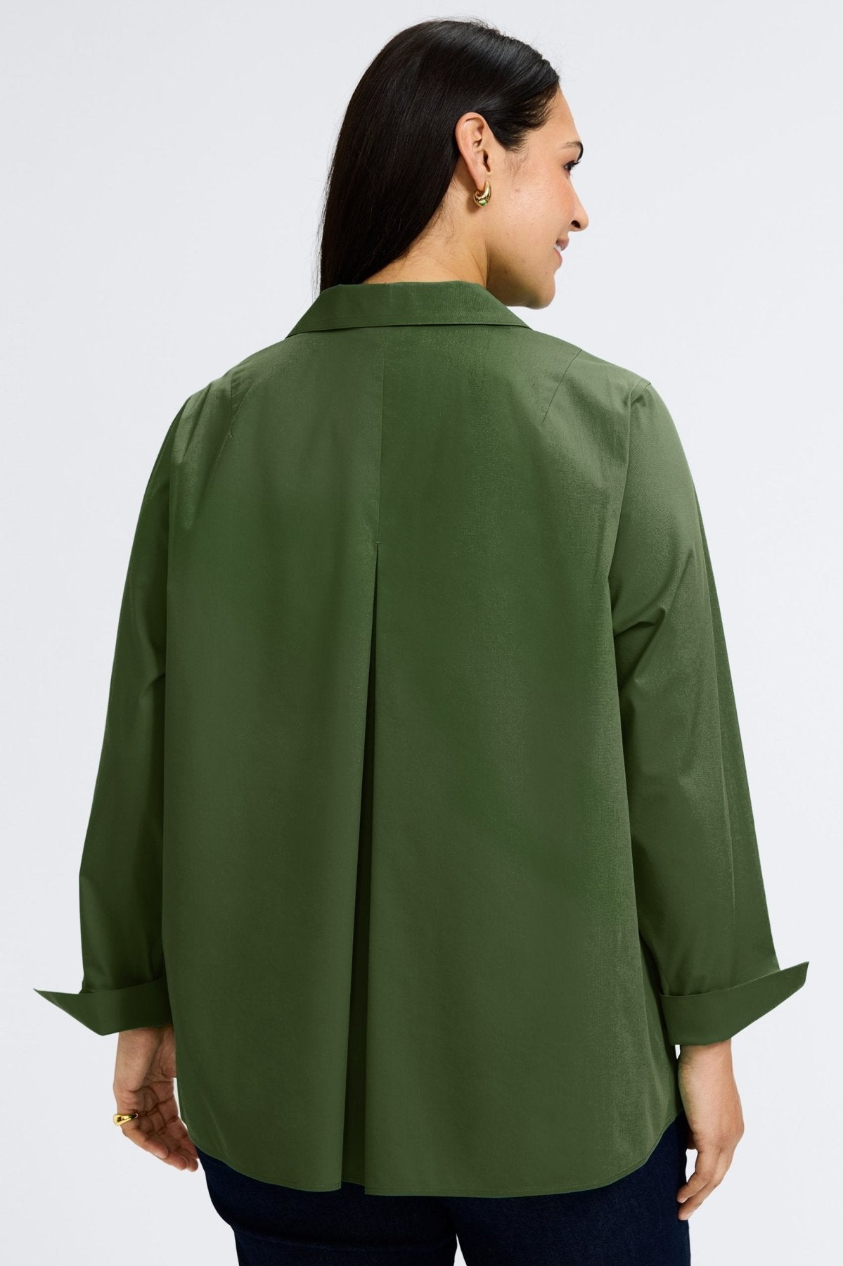Agnes Plus Wrinkle-Free Stretch Long Sleeve Popover Shirt for Women | Comfortable Office & Casual Wear | Easy Care Business & Travel Shirt