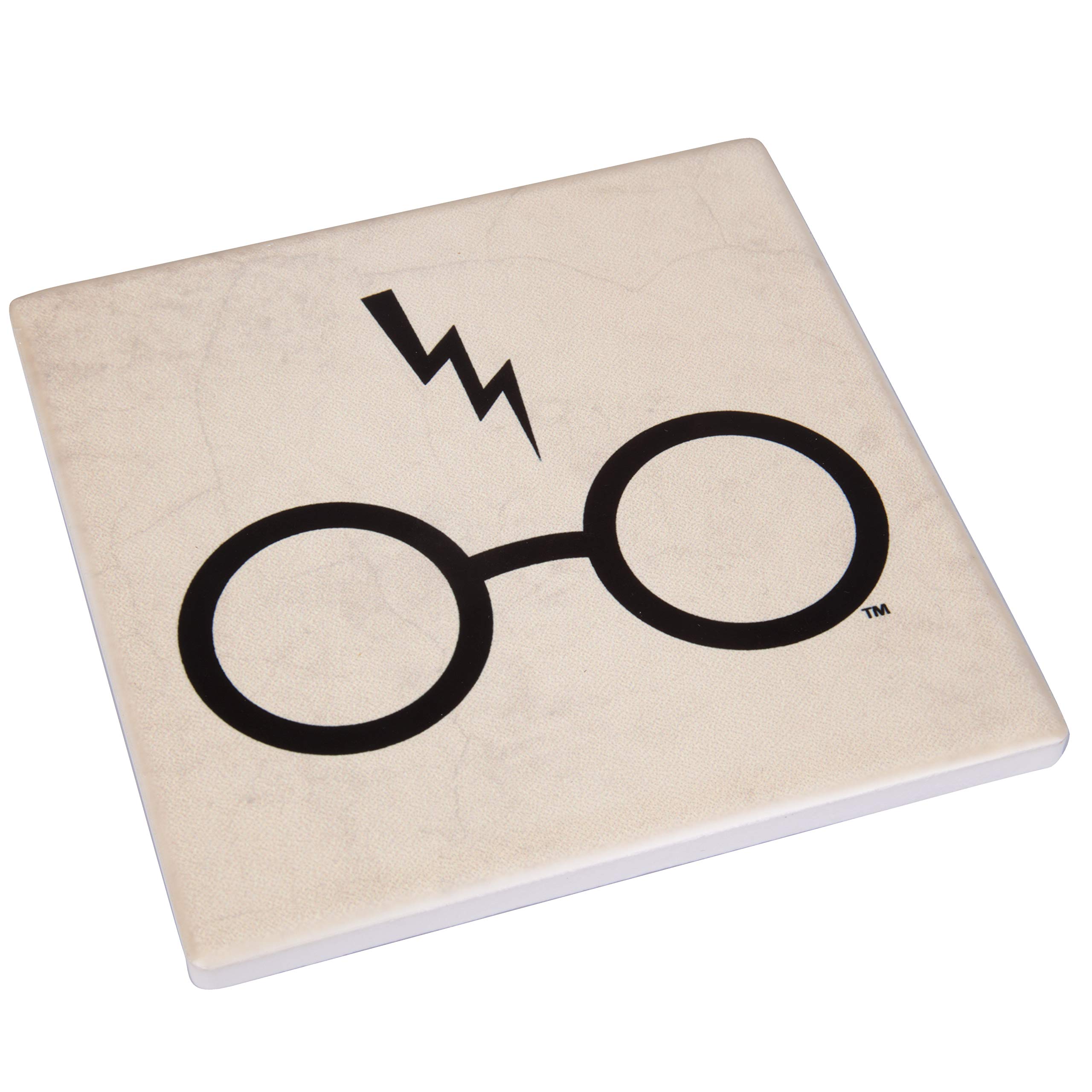 Harry Potter Ceramic Coasters Set of 4 - Absorbent Drink Coasters for Table Protection - Wizarding World Themed Home Decor for Coffee Tables, Bars, Dining & Kitchen Use - Perfect Gift for Potter Fans