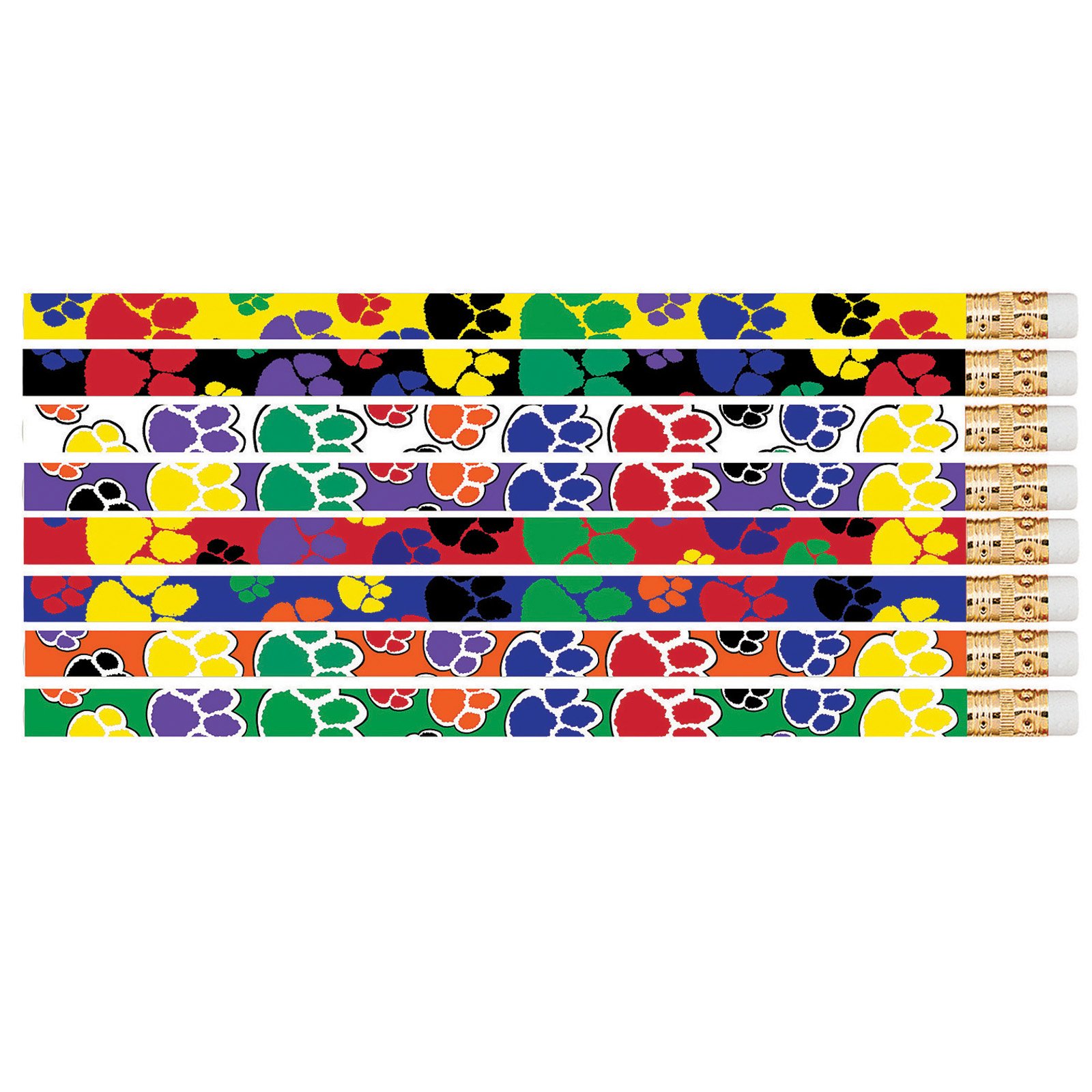 Musgrave Pencil Co Paw Power Motivational Pencils - Premium Wooden #2 HB Pencils for School, Office & Art - Inspirational Dog-Themed Writing Supplies for Students, Teachers & Pet Lovers - Perfect for Classroom, Homework & Creative Projects