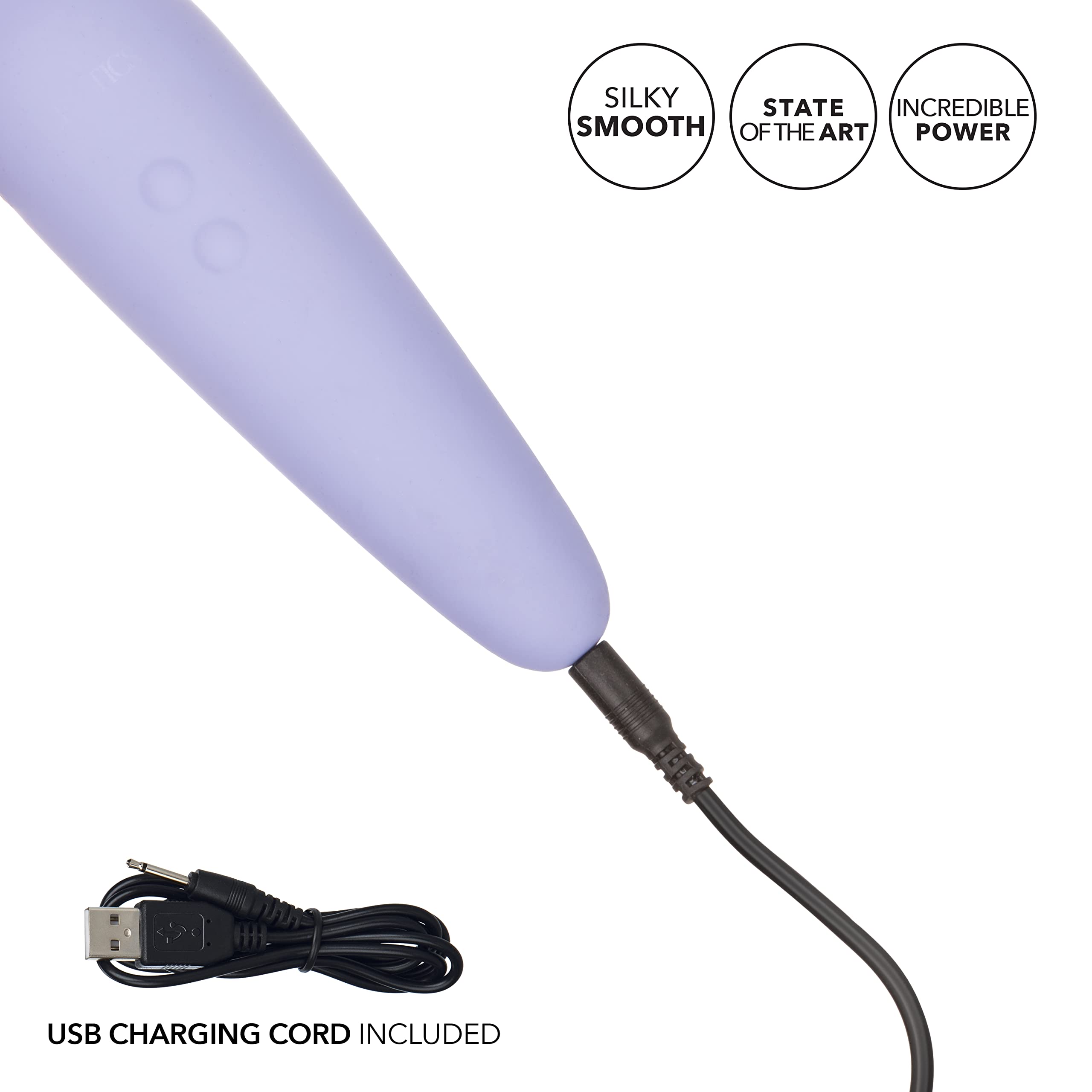 CalExotics Miracle Massager - Waterproof Rechargeable Adult Massager for Couples - Multi-Function Vibrator for Back, Neck & Full Body Relaxation - Purple Pleasure Toy for Bedroom & Spa Use