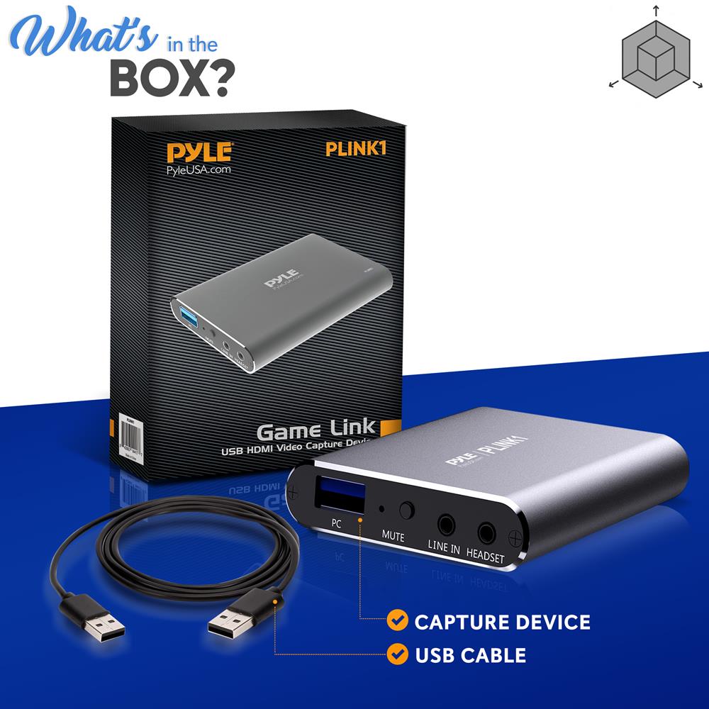 Gamelink USB HDMI Video Capture Card - 4K HD Game Capture Device for PC, Mac, PS5, Xbox, Switch | Live Streaming & Recording for Gamers, YouTubers, Content Creators