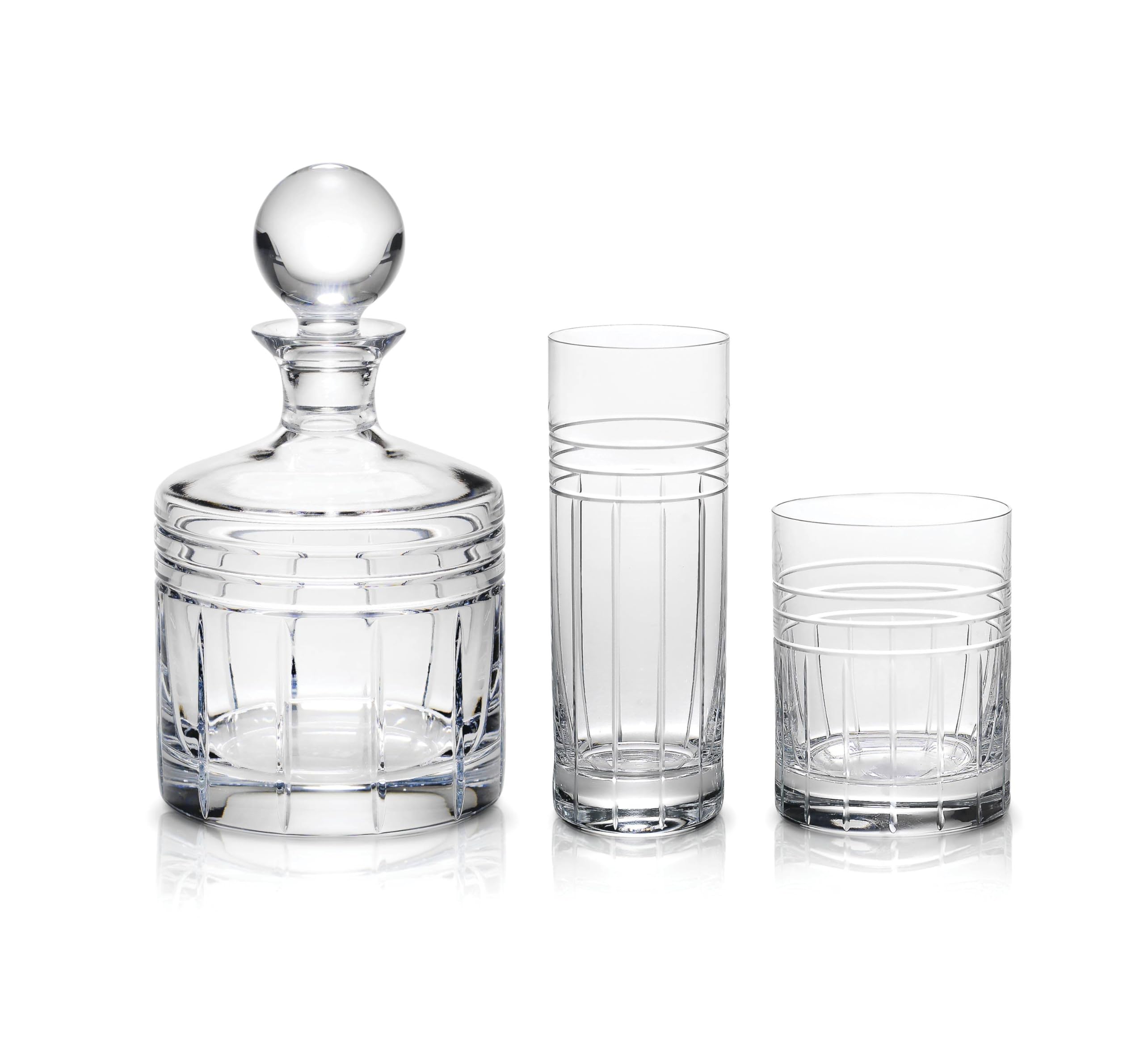 Reed & Barton Tempo Decanter - 34oz Clear Glass Wine Decanter with Elegant Design - Perfect for Red Wine Aeration & Dinner Party Serving