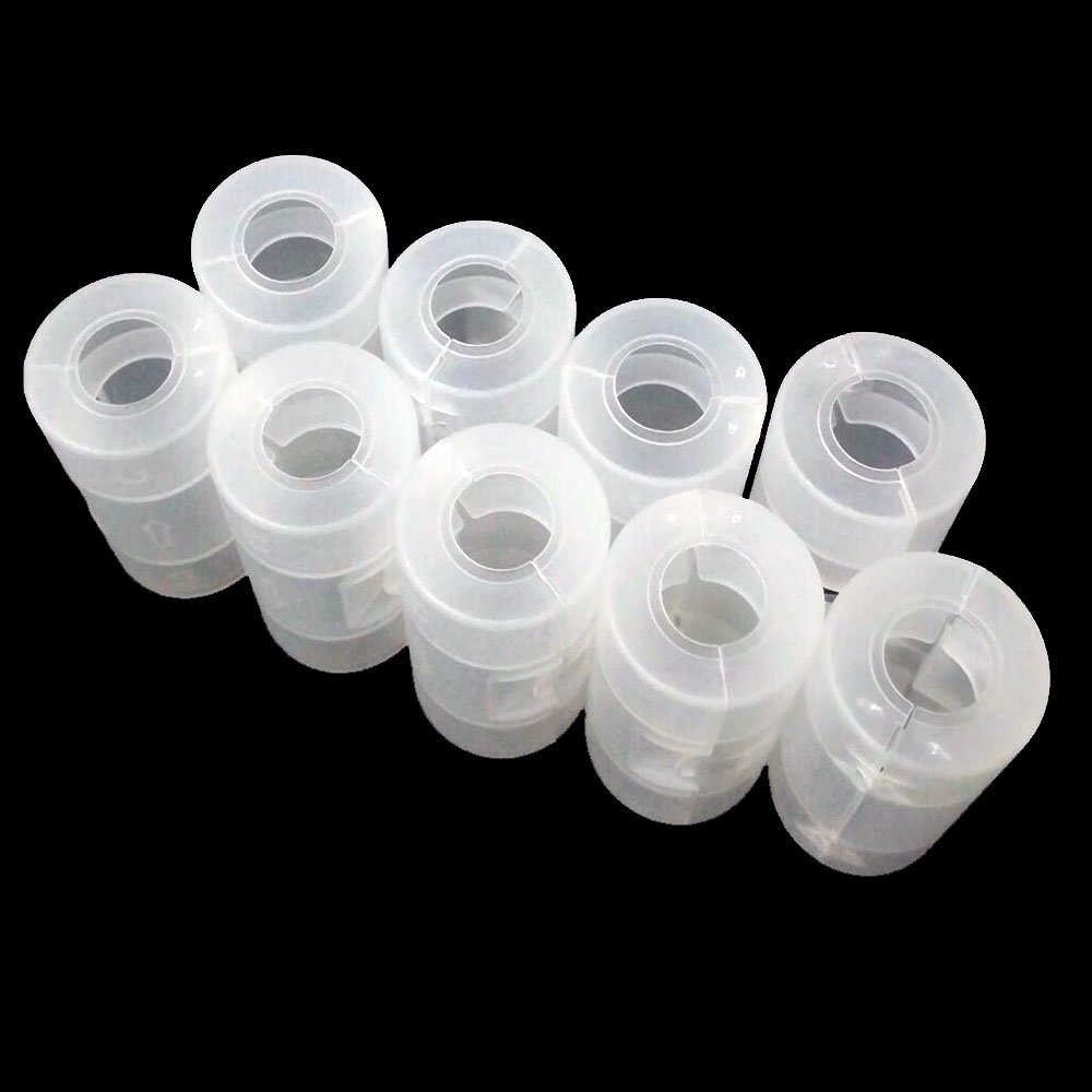 MINCHEN 10-Pack PP Plastic C Size Battery Spacers - AA to C Size Battery Adapter Converter Case (No Batteries Included) for Flashlights, Toys, and Electronics
