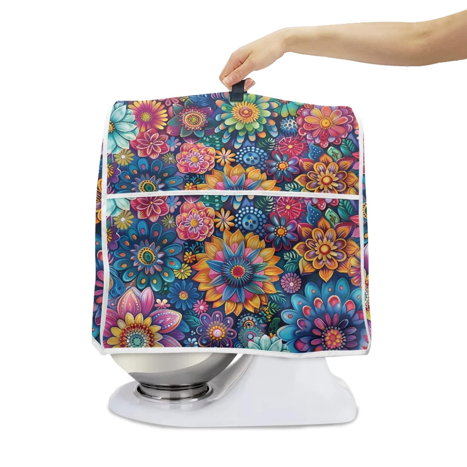 Bright Blossom Small KitchenAid Mixer Cover - Waterproof Dustproof Stand Mixer Protector for Kitchen Decor & Easy Cleaning - Perfect for Baking, Cooking & Countertop Storage