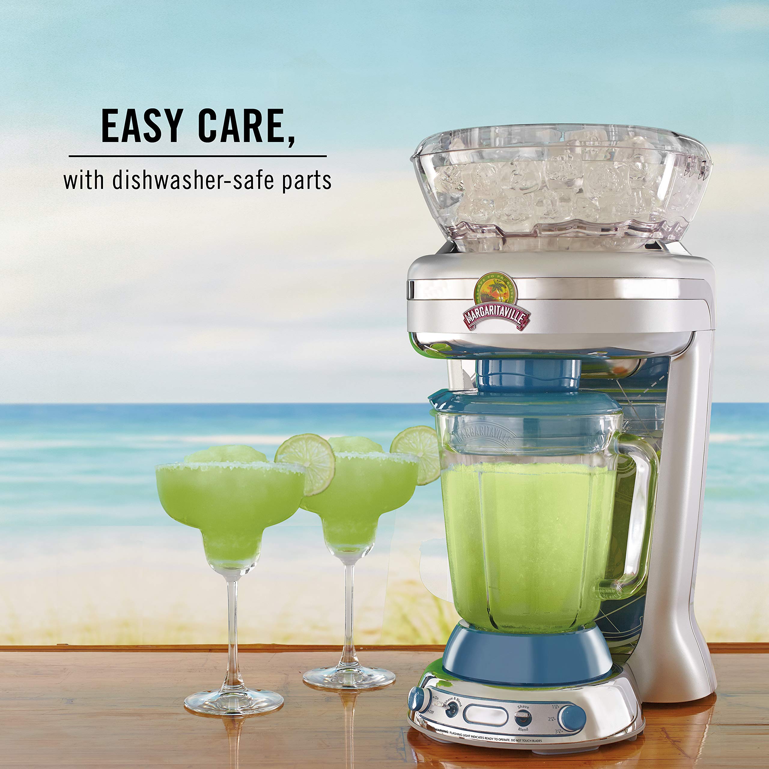 Margaritaville® Key West Frozen Concoction Maker - 36oz Blender for Margaritas & Smoothies with Easy-Pour Jar & XL Ice Reservoir - Perfect for Pool Parties & Summer Gatherings