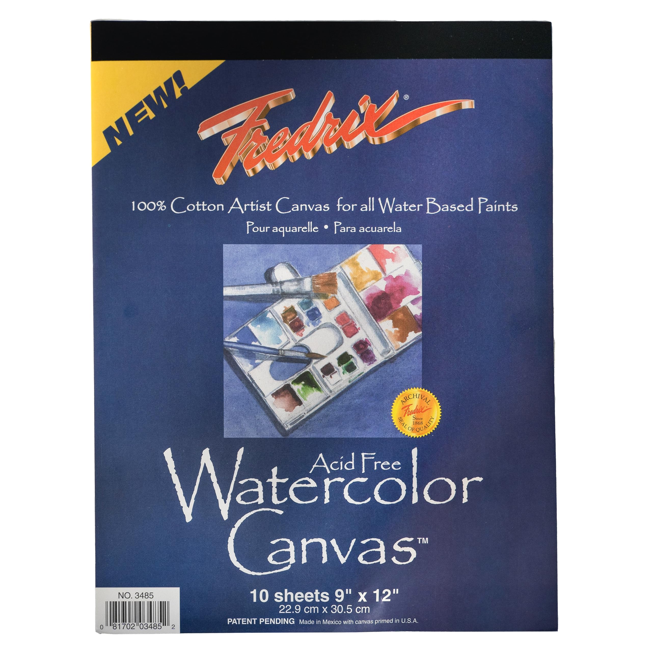 Fredrix Creative Series Watercolor Canvas Pad - 9