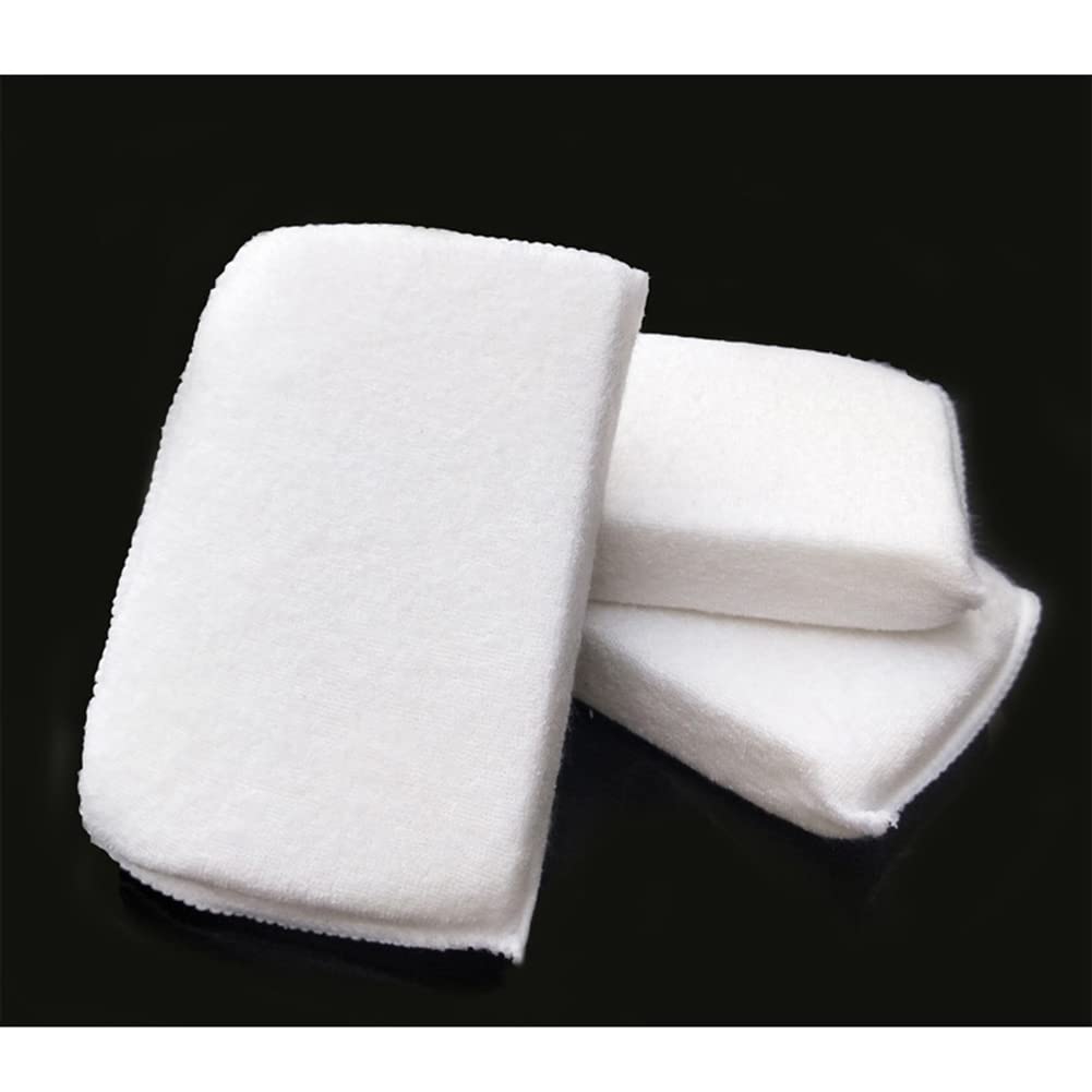 Premium Car Wax Applicator Pads - 2PCS Ultra-Soft Microfiber Sponge Waxing Pads for Car Polishing, Detailing & Cleaning (Round & Square) - Ideal for Vehicle, Home & Workshop Use