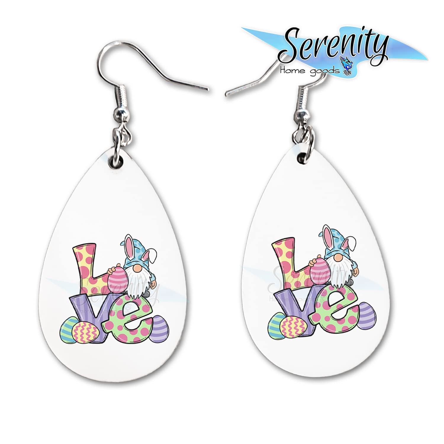 Cute Easter Bunny Egg Dangle Earrings Set for Women & Girls - Double Sided Print Spring Jewelry - Perfect Passover Gift for Girlfriend, Wife & Teens - Adorable Fashion Accessories for Easter Sunday & Spring Holidays