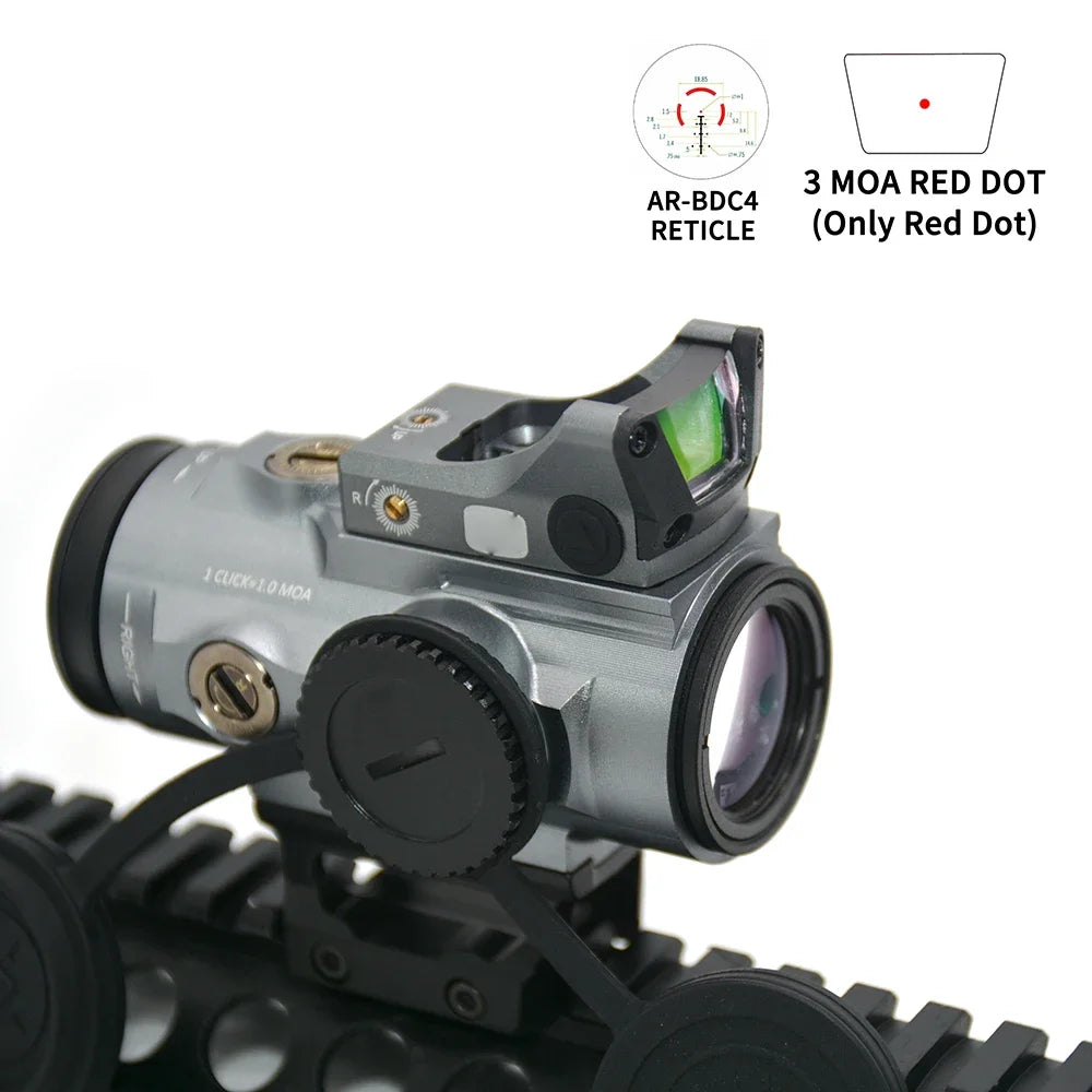 Tactical Airsoft Scope - Red Dot Sight HD GEN II 5X PRISM Scope for AR Rifles with BDC4 5.56 Reticle | Fully Multi-Coated FMC Lens | RGW G Optics M1 | Perfect for Airsoft Battles, Hunting & Tactical Training