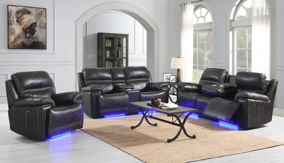 Becky Power Recliner Sofa Collection - Modern Electric Reclining Sofa with USB Charging & Cup Holders - Perfect for Living Room, Home Theater & Relaxation