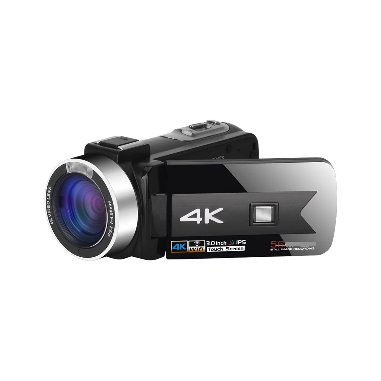 AUBEST 4K 56MP Digital Video Camera Camcorder with Night Vision - Live Streaming Webcam, Vlog & Photography Recorder - Includes 128GB SD Card & Nero Software - Perfect for YouTube, TikTok, Travel Vlogging & Home Security Monitoring