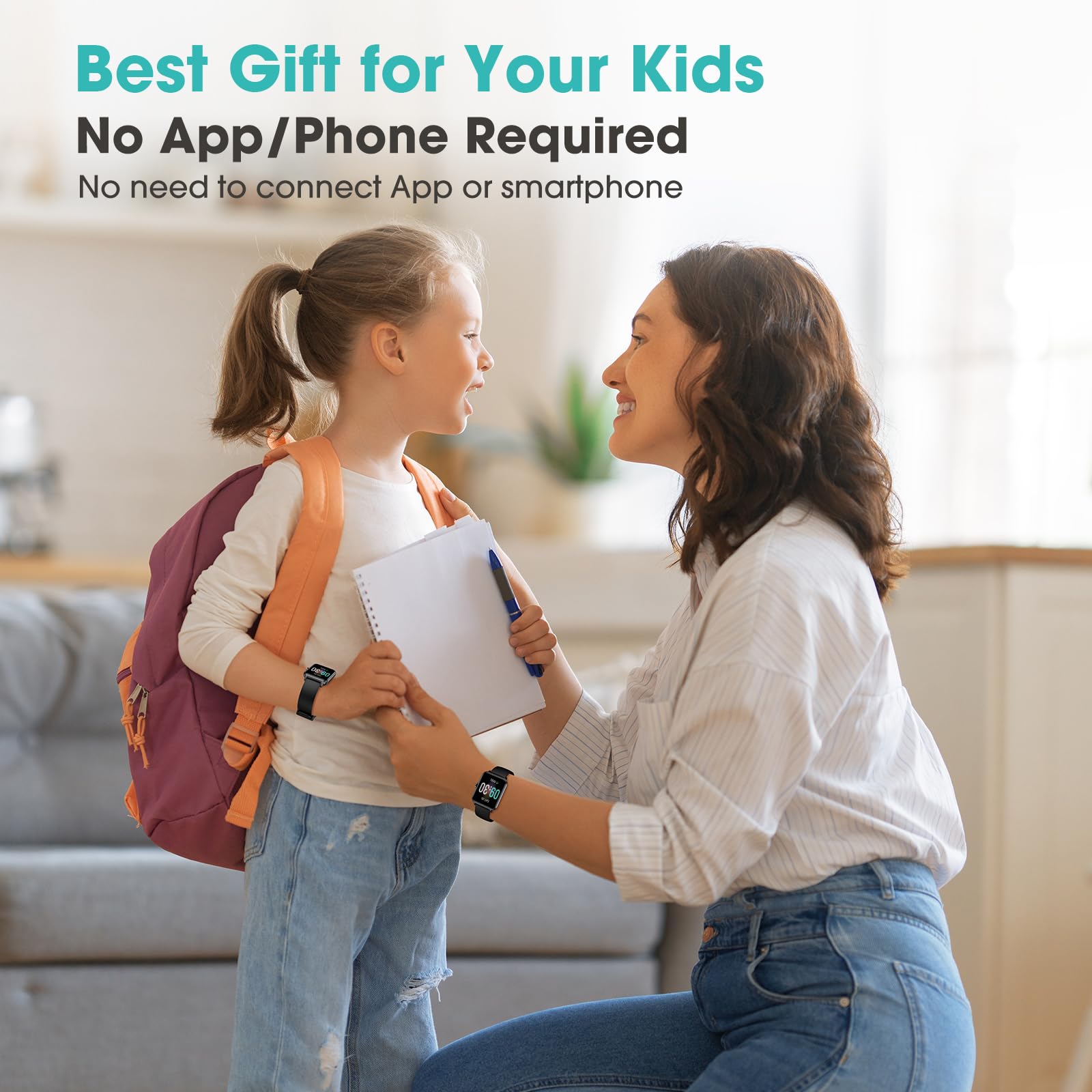 **Smart Watch for Seniors - Step Counter, Pedometer, Sleep & Fitness Tracker - No App/Phone Required - Waterproof Activity Tracker for Teens & Adults - Perfect Gift for Family - Ideal for Walking, Running & Daily Health Monitoring**
