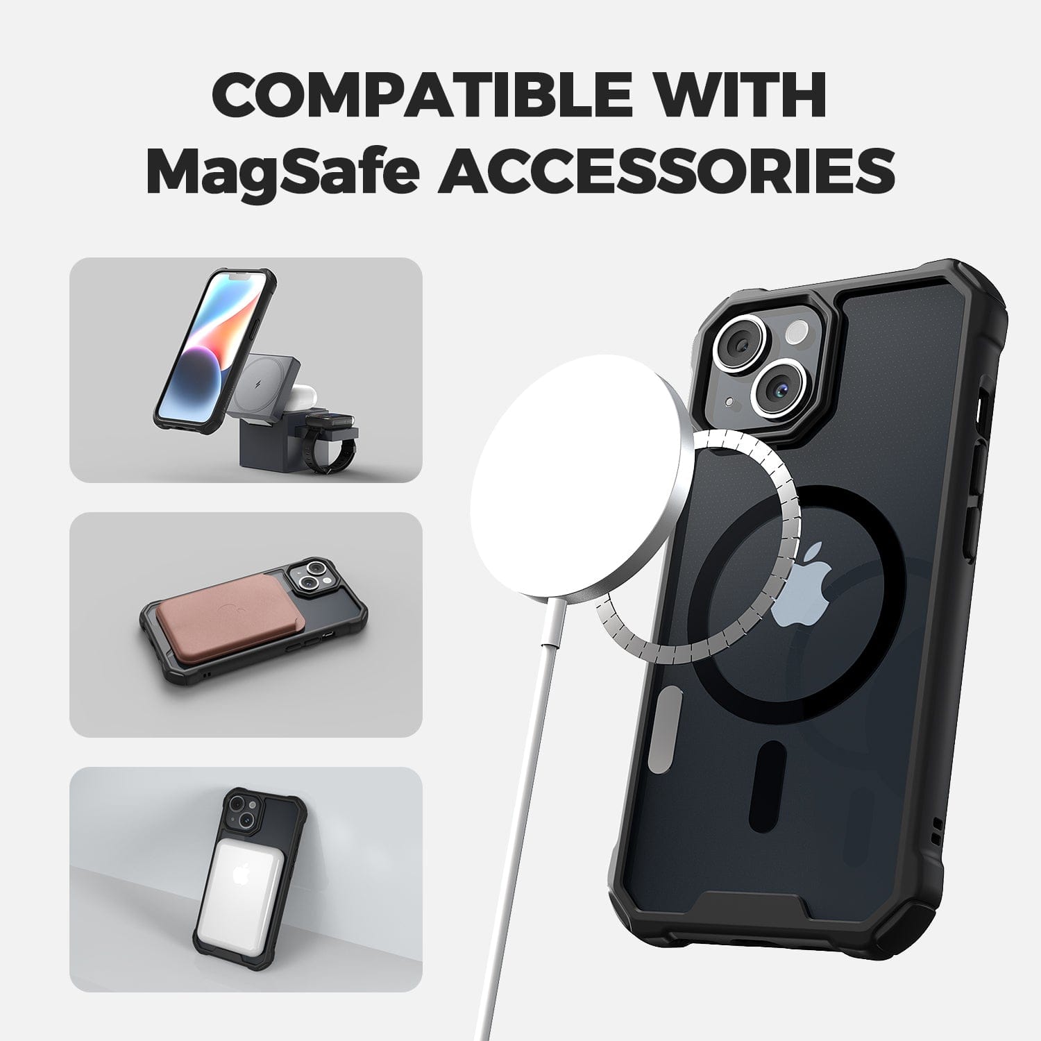 Raptic Air Tough MagSafe Case for iPhone 15 - Ultra-Thin Protective Cover with Military-Grade Drop Protection | Perfect for Outdoor Adventures, Travel & Daily Use