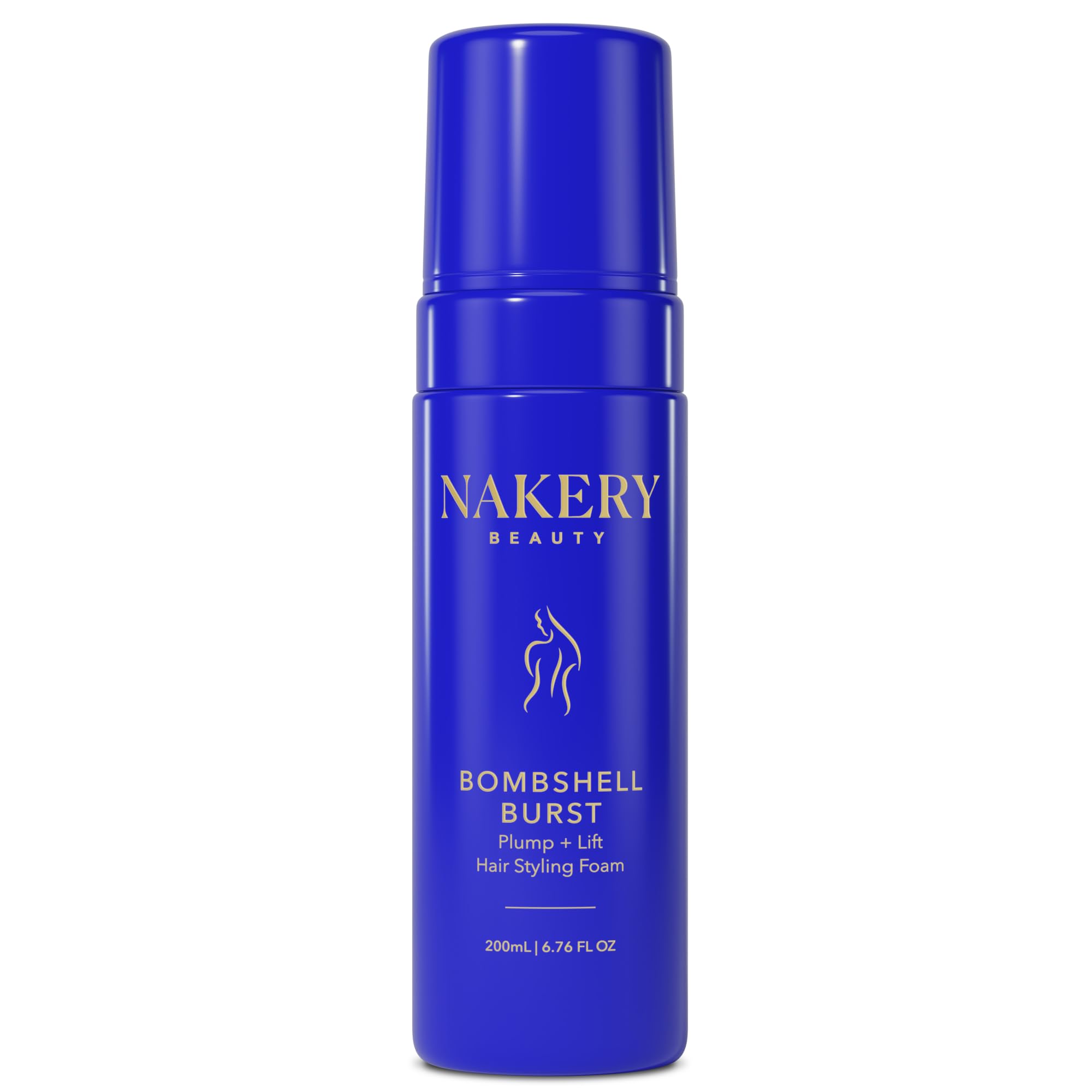 Nakery Bombshell Burst Volumizing Hair Foam Mousse - Biotin, Keratin & Panthenol Enriched Styling Foam for Curly, Straight & All Hair Types - Perfect for Daily Styling, Salon-Like Volume & Heat Protection