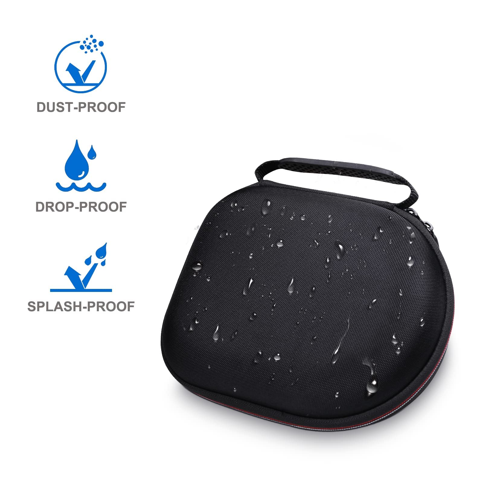 Premium Universal Headphone Case - Compatible with JBL, Beats, Sony, Soundcore, Anker, Raycon, TOZO, SteelSeries, Logitech, Jabra, Bose, Audio-Technica & Sennheiser Headphones (Black Exterior + Gray Interior) - Travel Protection & Storage for Wireless Earbuds, Gaming Headsets & Noise Cancelling Headphones