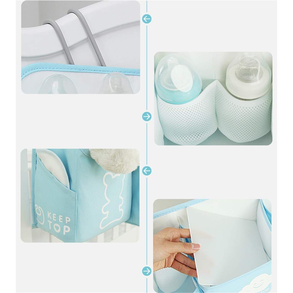 7-in-1 Multi-Functional Baby Organizer - Waterproof Hanging Storage Bag for Nursery Crib, Stroller & Diaper Changing | Perfect for Baby Clothes, Diapers & Essentials (Gray) - Ideal for Home Nursery, Travel & On-the-Go Parents