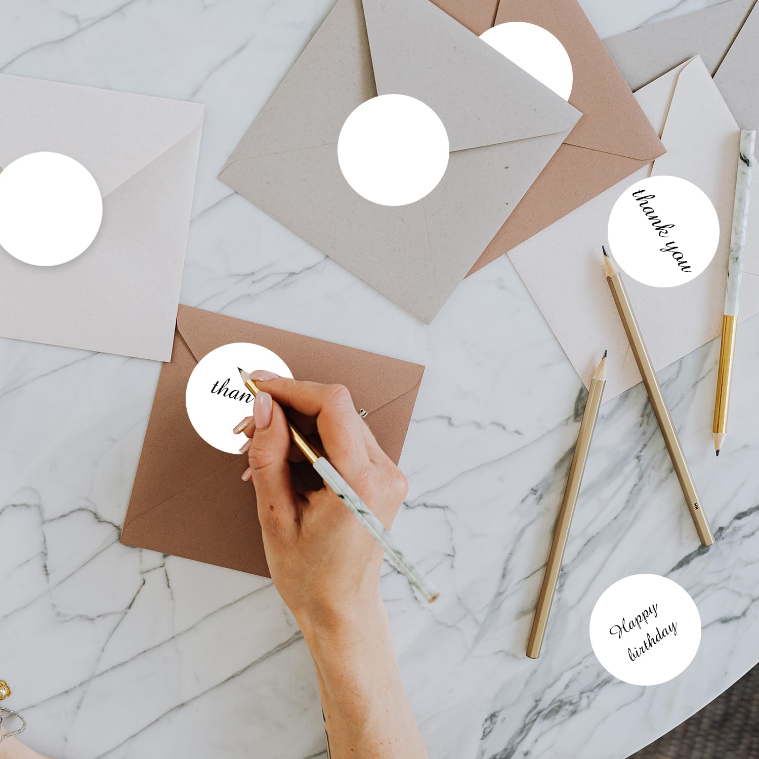 STARLIBOO 1.5 Inch Blank Dot Stickers - 1000Pcs White Round Price Stickers (2 Rolls) - Writable Circle Labels for Office, Garage Sale, Yard Sale - Perfect for Pricing, Organizing & DIY Crafts