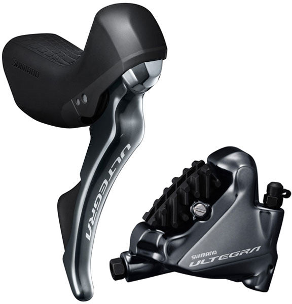 ST-R8020 Hydraulic Disc Brake Set with Flat Mount Caliper - Compatible with Road Bikes, MTB & Gravel Bikes | Smooth Braking for Commuting, Racing & Off-Road Adventures