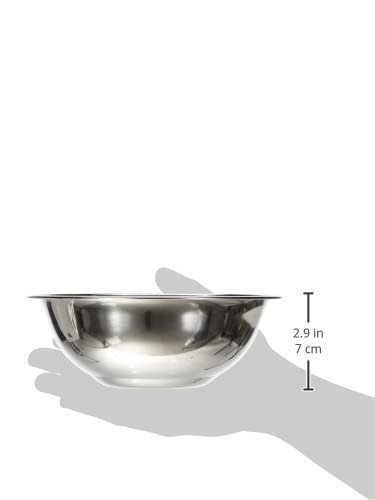 Premium Stainless Steel Salad Bowl - 19.5 x 19.5 x 7cm, Silver Finish - Perfect for Kitchen, Dining, Picnics & Healthy Meal Prep