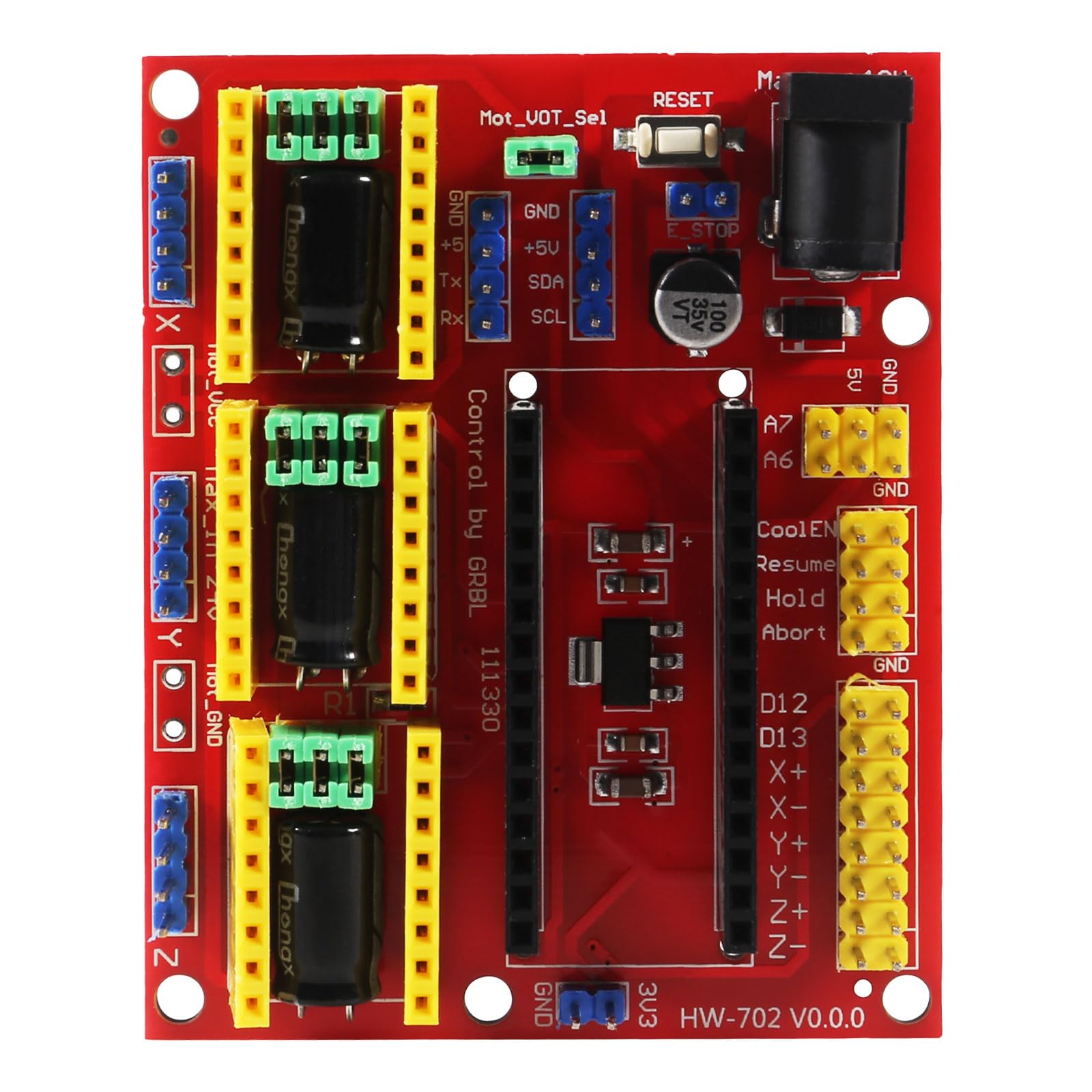 4pcs CNC Shield V4 Expansion Board Module - Compatible with Arduino Nano 3.0 & A4988 Driver - Perfect for 3D Printer DIY Kits & Engraving Machines | Ideal for CNC Prototyping, Wood Carving, and DIY Electronics Projects