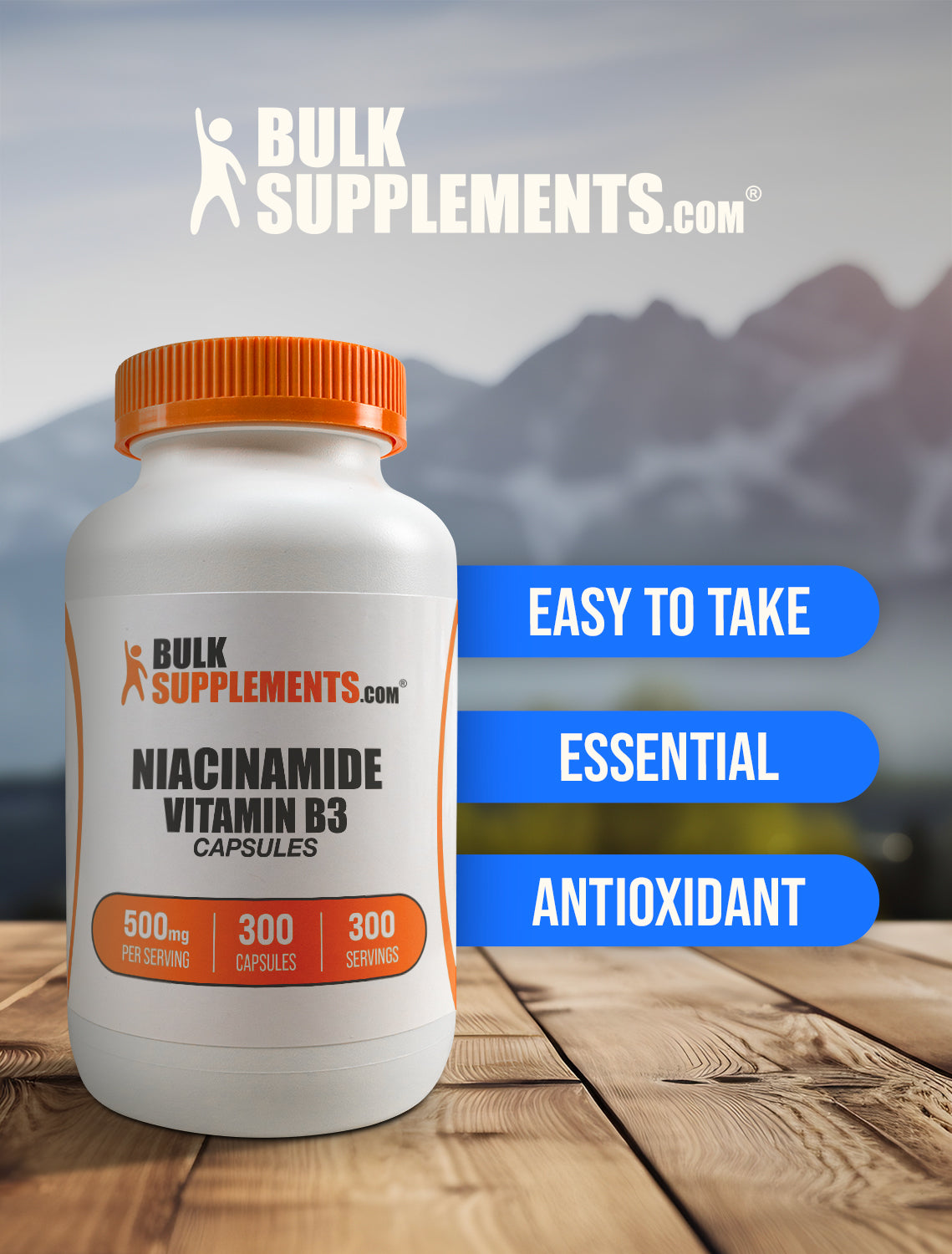 Niacinamide (Vitamin B3) 500mg Capsules - Supports Skin Health & Energy Metabolism - Vegan & Non-GMO Supplement for Clear Skin & Cellular Function