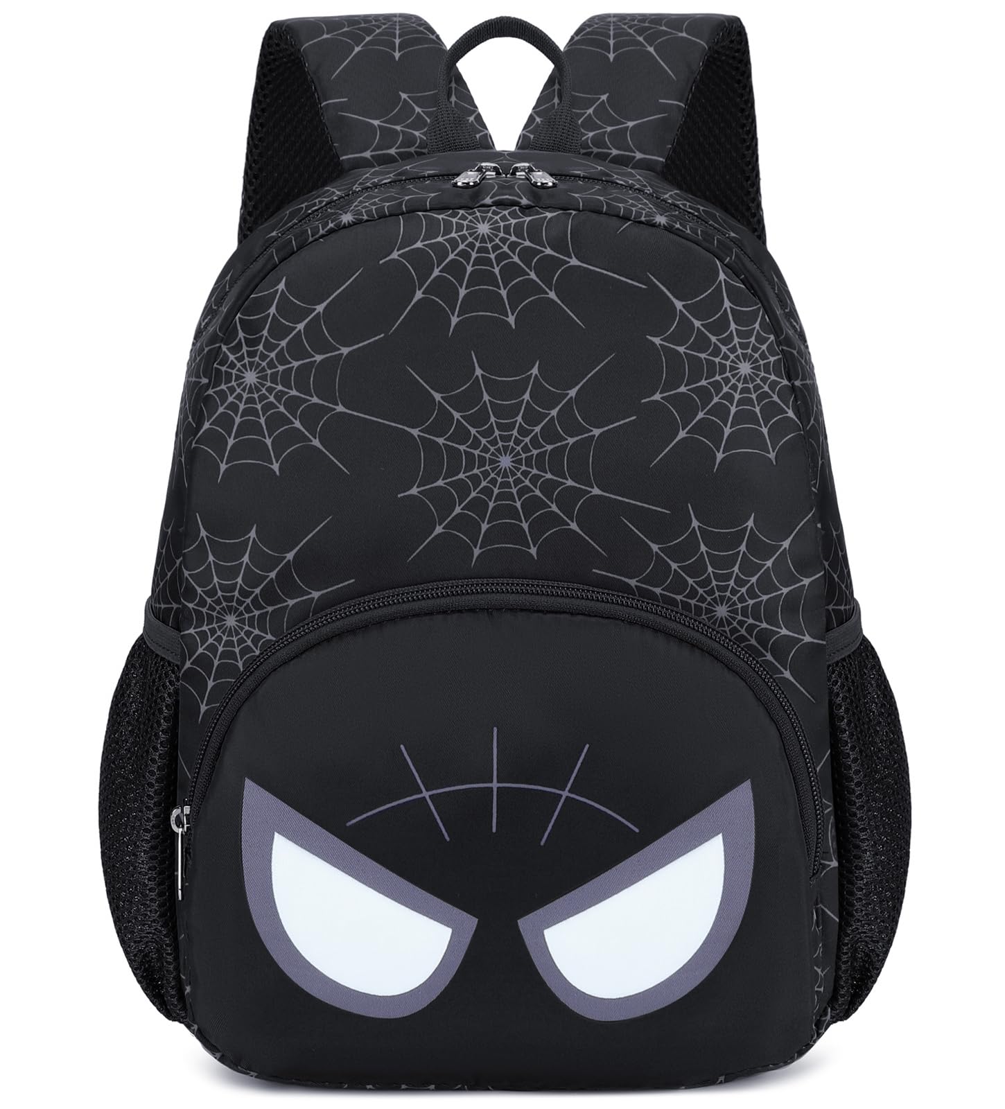 **JIANYA Spider Toddler Backpack for Boys & Girls - Lightweight Mini Kids Backpack with Adjustable Chest Strap - Cute Preschool Backpack for Daycare, Travel & Outdoor Adventures (Black)**