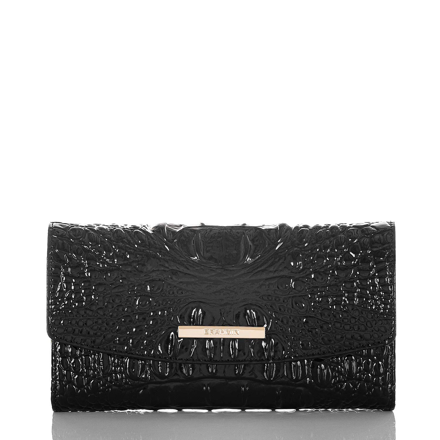 BRAHMIN Melbourne Modern Checkbook Wallet for Women - Slim RFID Blocking Leather Wallet with Multiple Card Slots - Perfect for Everyday Use, Travel & Business