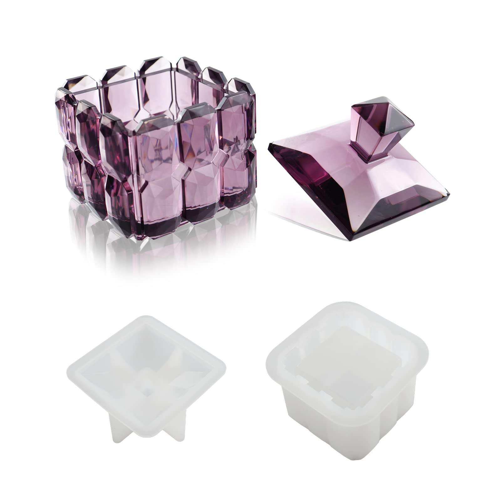 Premium Resin Jewelry Box Molds & Silicone Storage Container Molds - DIY Craft Supplies for Home Decor, Gift Making, and Resin Casting Projects