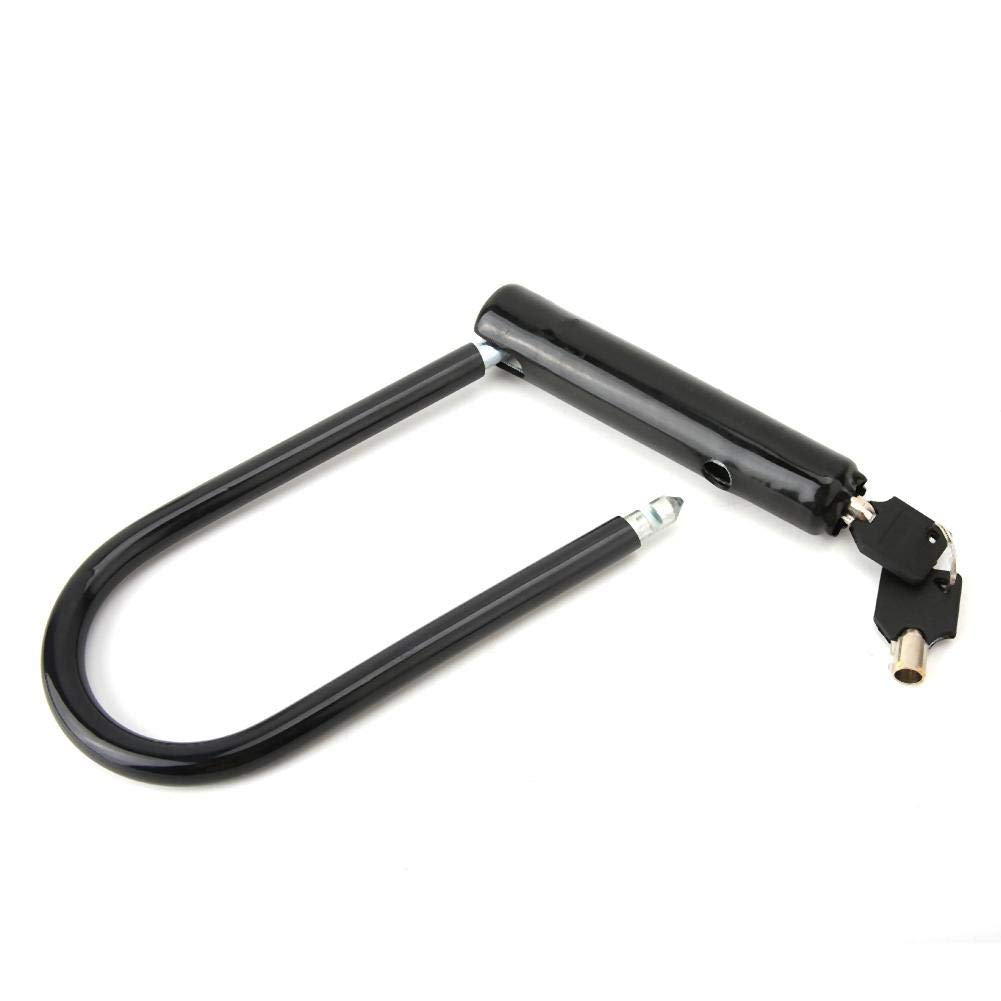 **Sonew Heavy Duty Zinc Alloy U-Lock - Anti-Theft Keyed Padlock for Motorcycle, Door, Bike, Fence & Shed Security (Black) - Ideal for Outdoor, Garage & Travel Protection**
