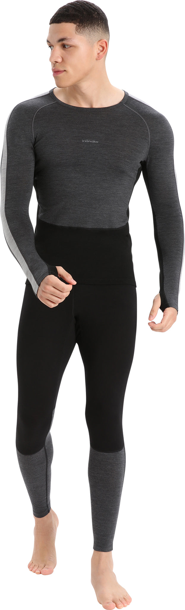 200 ZoneKnit Long Sleeve Crewneck Base Layer Top for Men - Moisture Wicking Thermal Shirt for Cold Weather, Hiking & Outdoor Activities