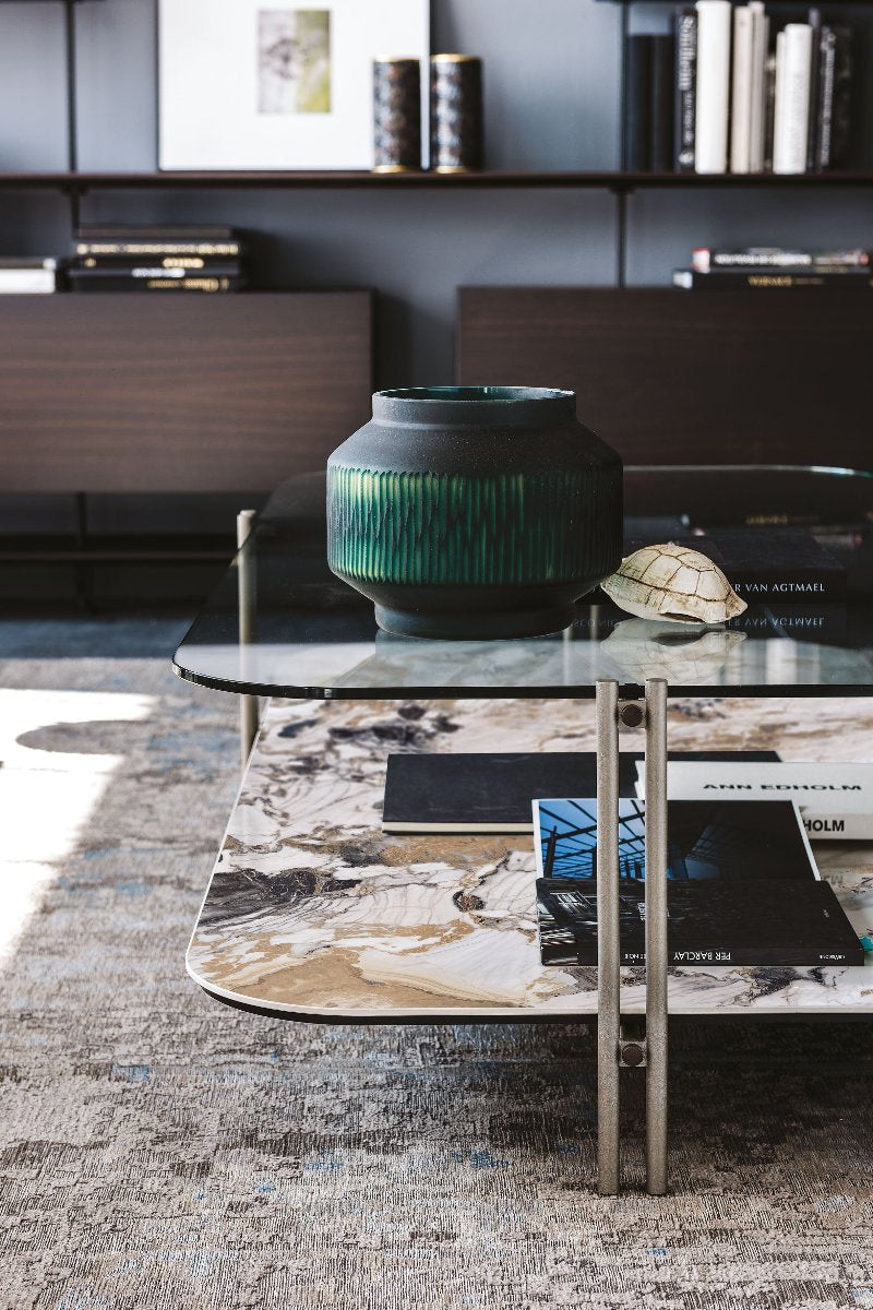 Modern Biplane Coffee Table - Industrial Style Wooden & Metal Living Room Furniture for Small Spaces - Perfect for Apartments, Lofts & Home Decor