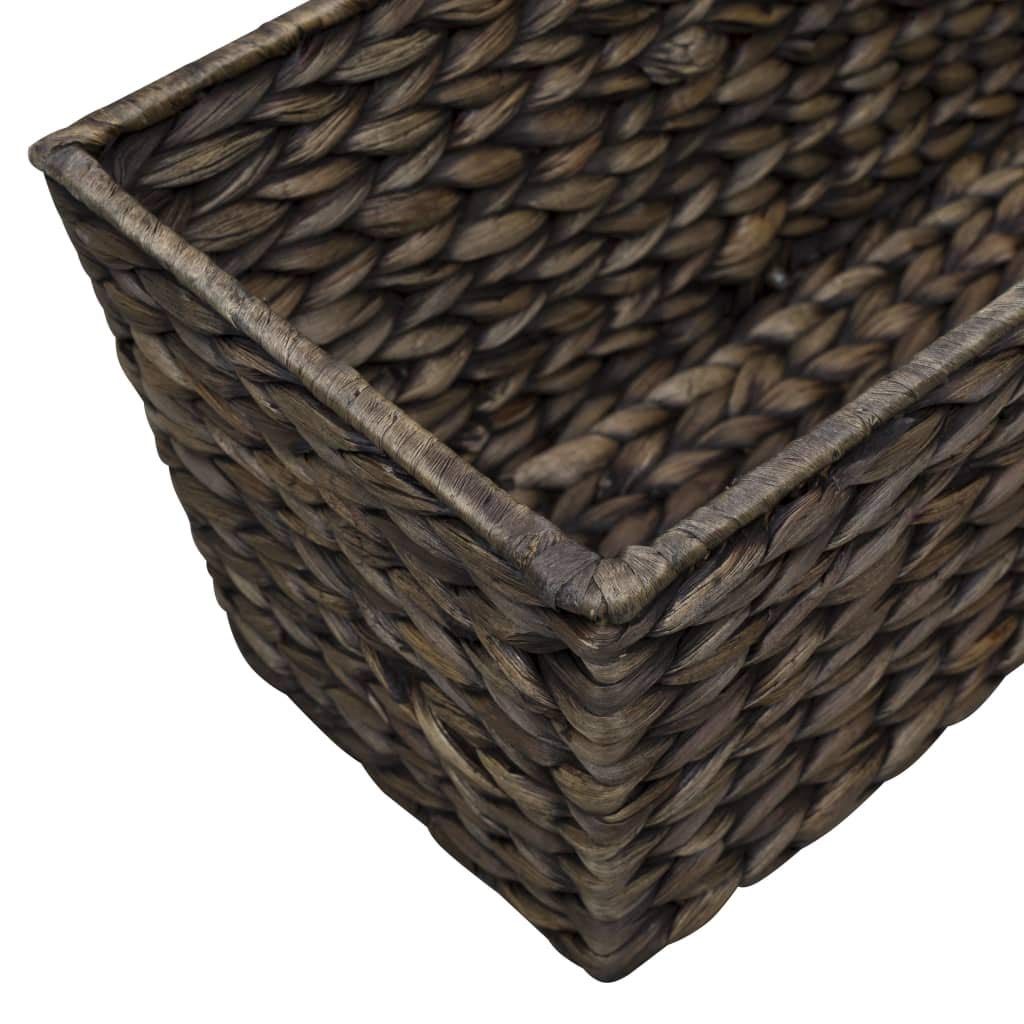 2-Pack Brown Water Hyacinth Garden Planters - Natural Wicker Baskets for Indoor/Outdoor Plants, Flowers & Home Decor