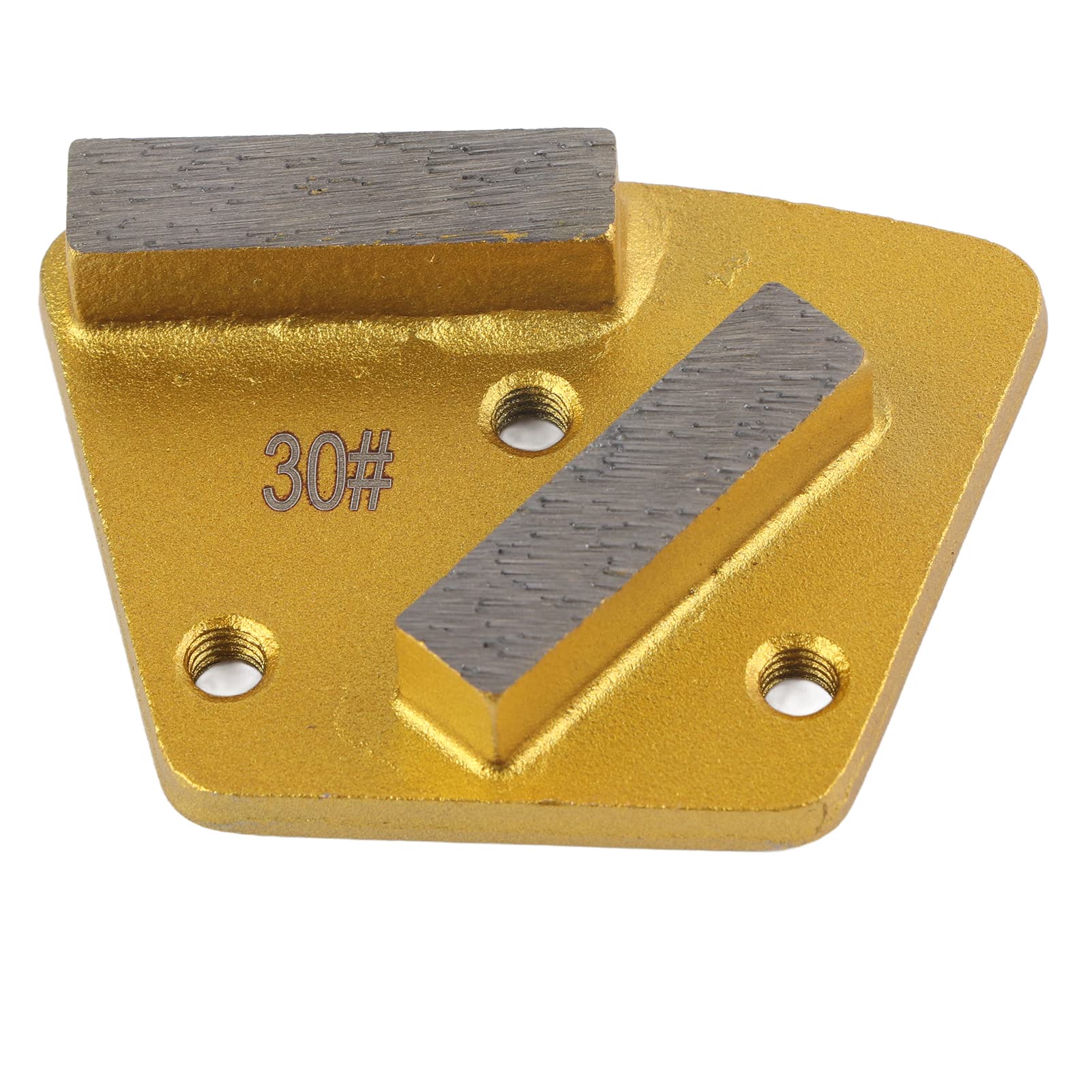 Walfront Trapezoid Concrete Grinding Disc Pad - 4 Inch Diamond Grit 30 for Angle Grinder, Bench Grinder & Die Grinder - 3 Hole Design with 2 Straight Teeth for Smooth Concrete Surface Finishing | Perfect for Floor Polishing, Countertop Resurfacing & DIY Construction Projects